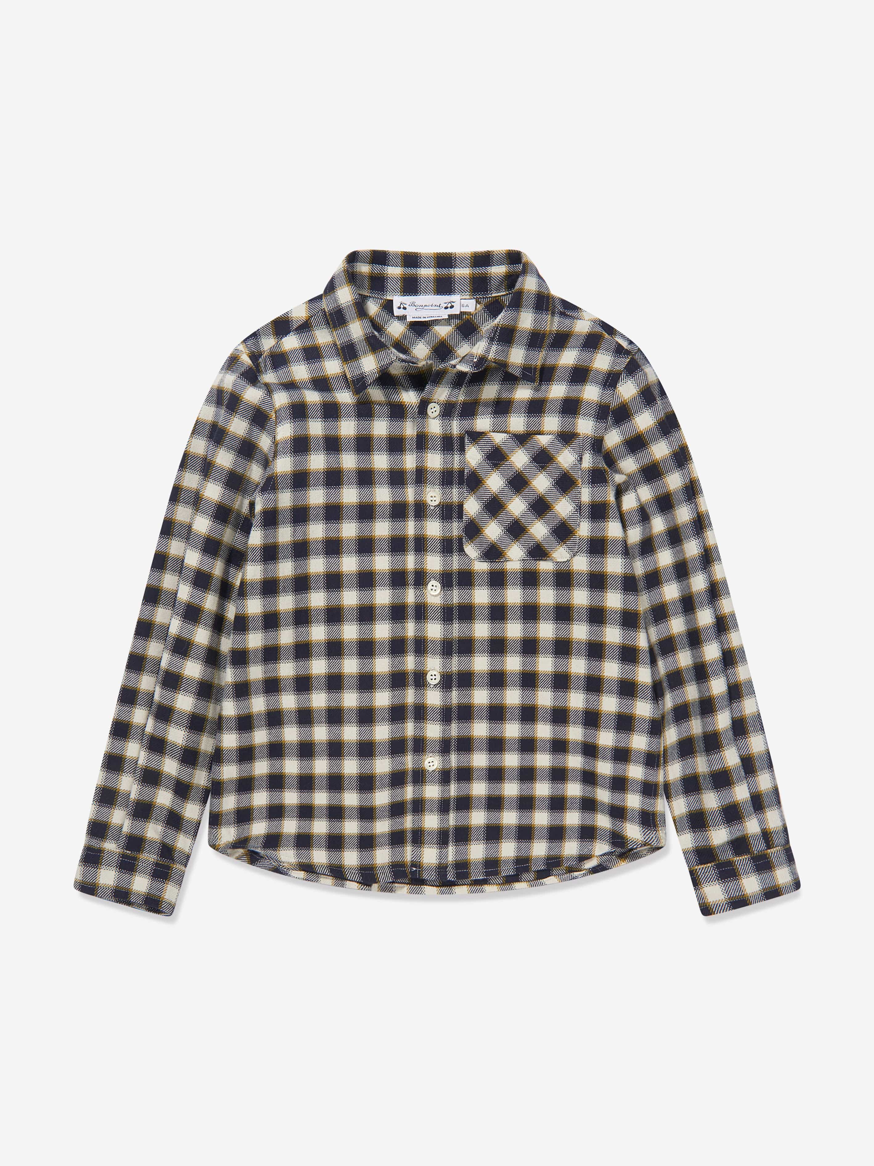 Bonpoint Boys Long Sleeve Check Tango Shirt | Childsplay Clothing