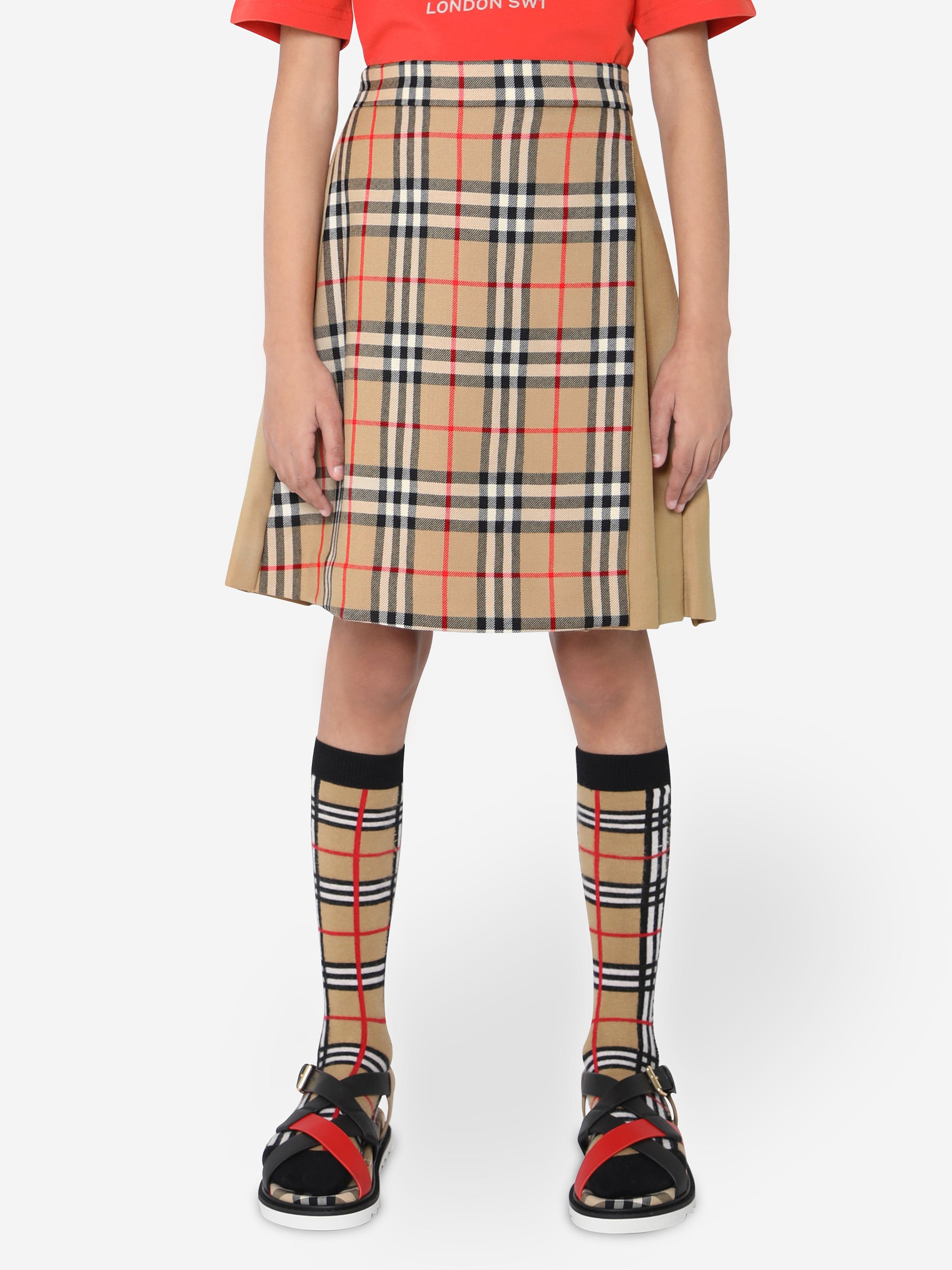 Girls burberry nova check hotsell skirt