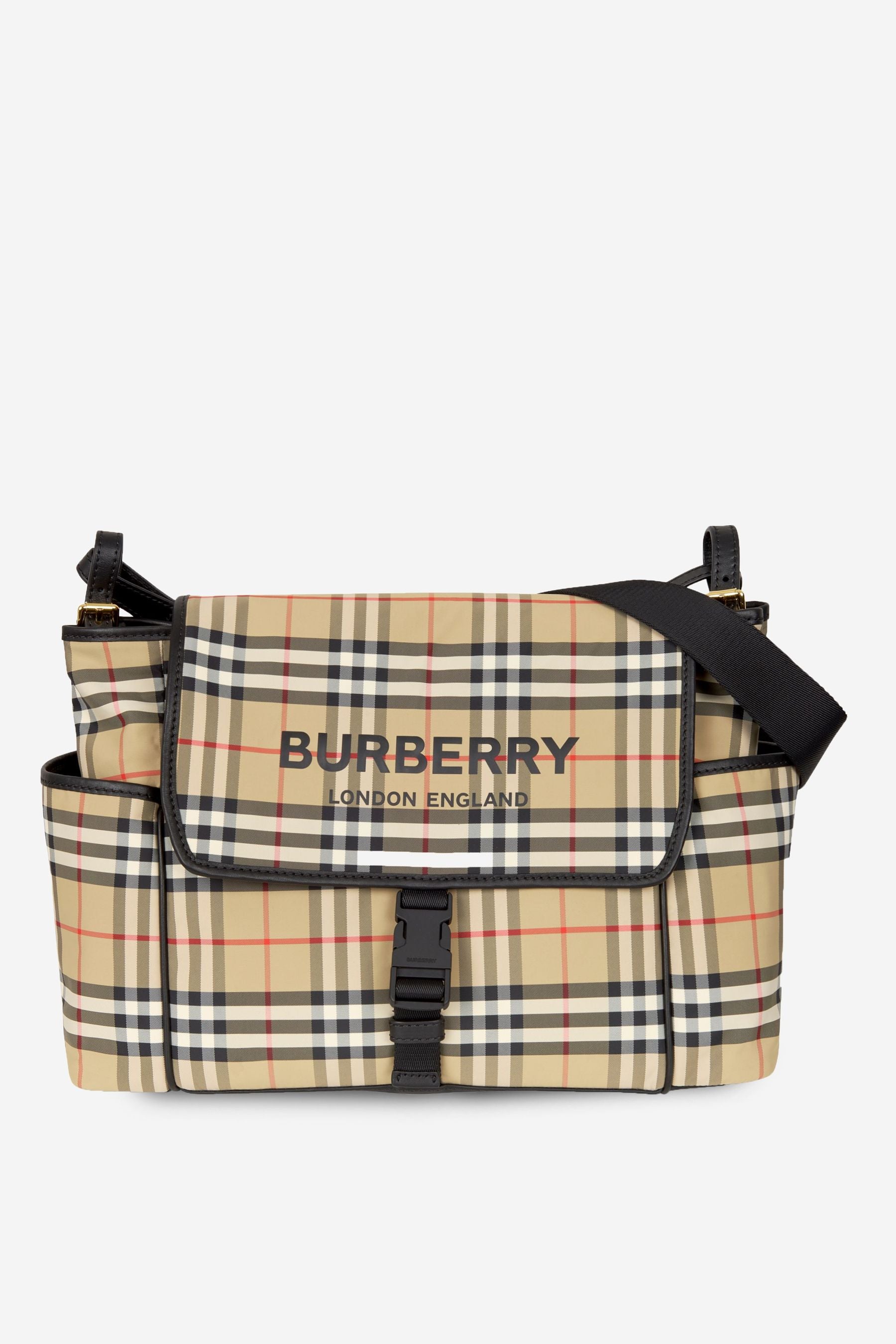 Burberry Vintage Check Flap Diaper Bag - Beige One-Size