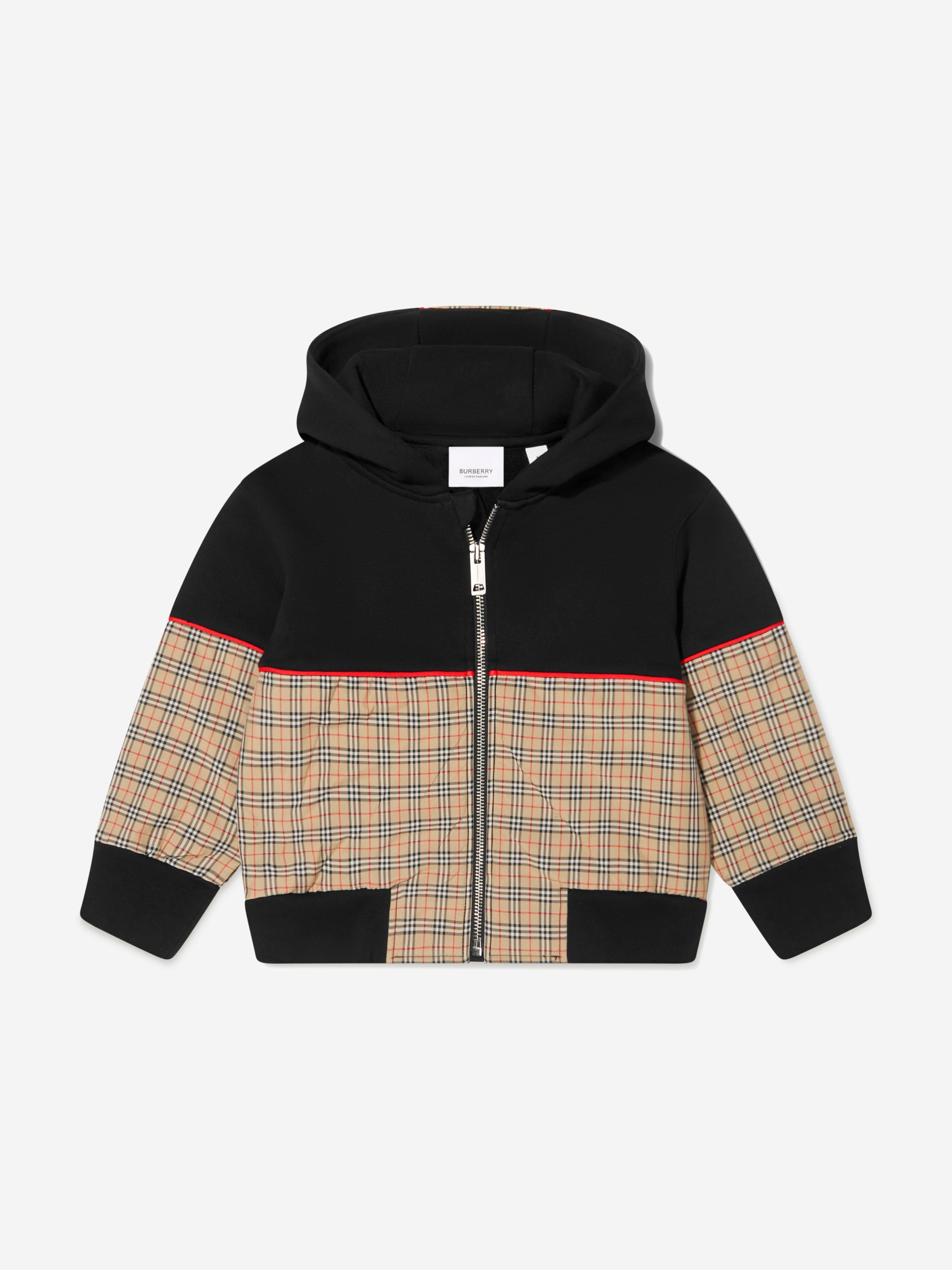 Boys Check Jonah Zip Up Top