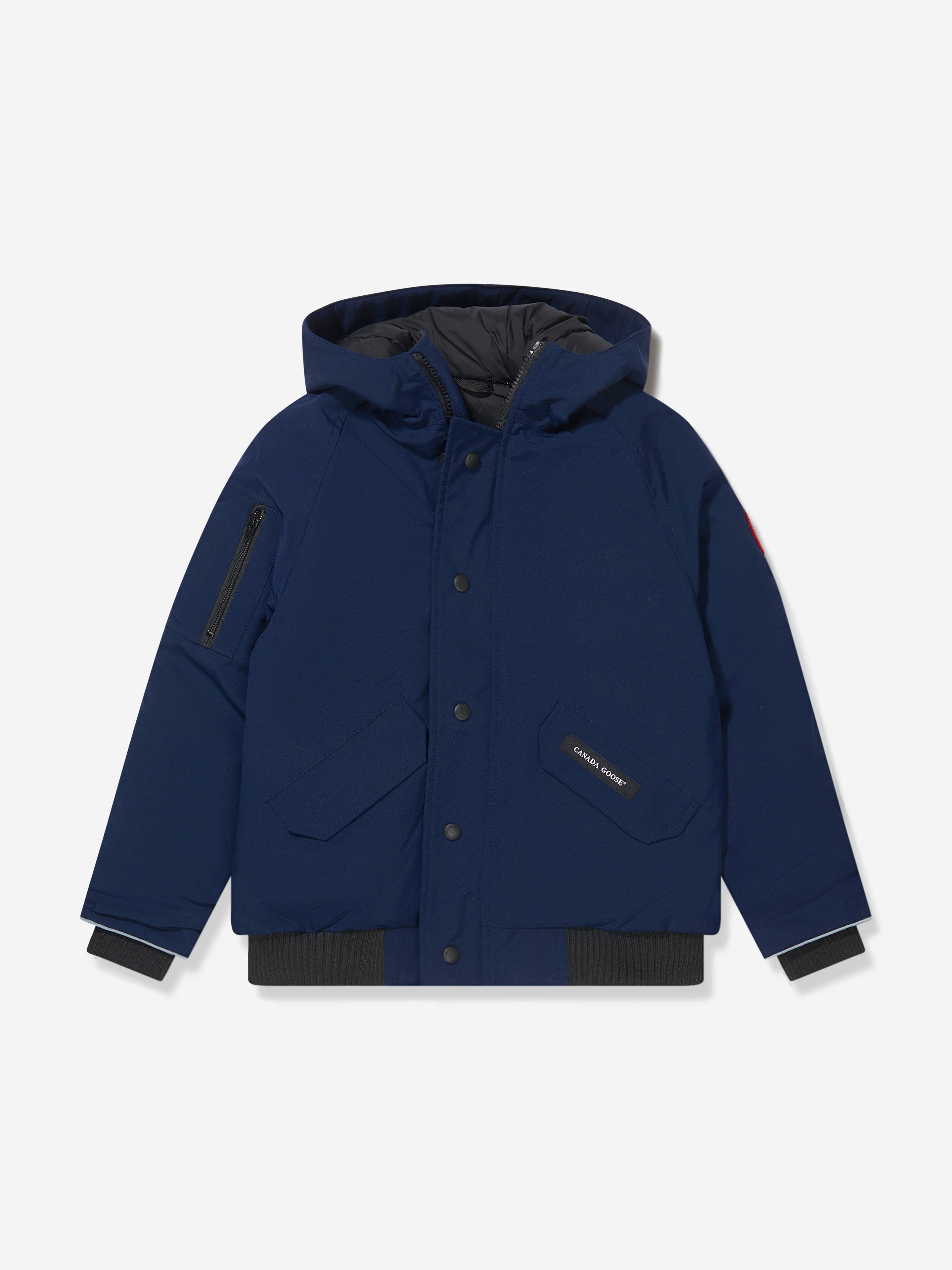 Canada Goose Kids Rundle Down Bomber Jacket in Atlantic Navy