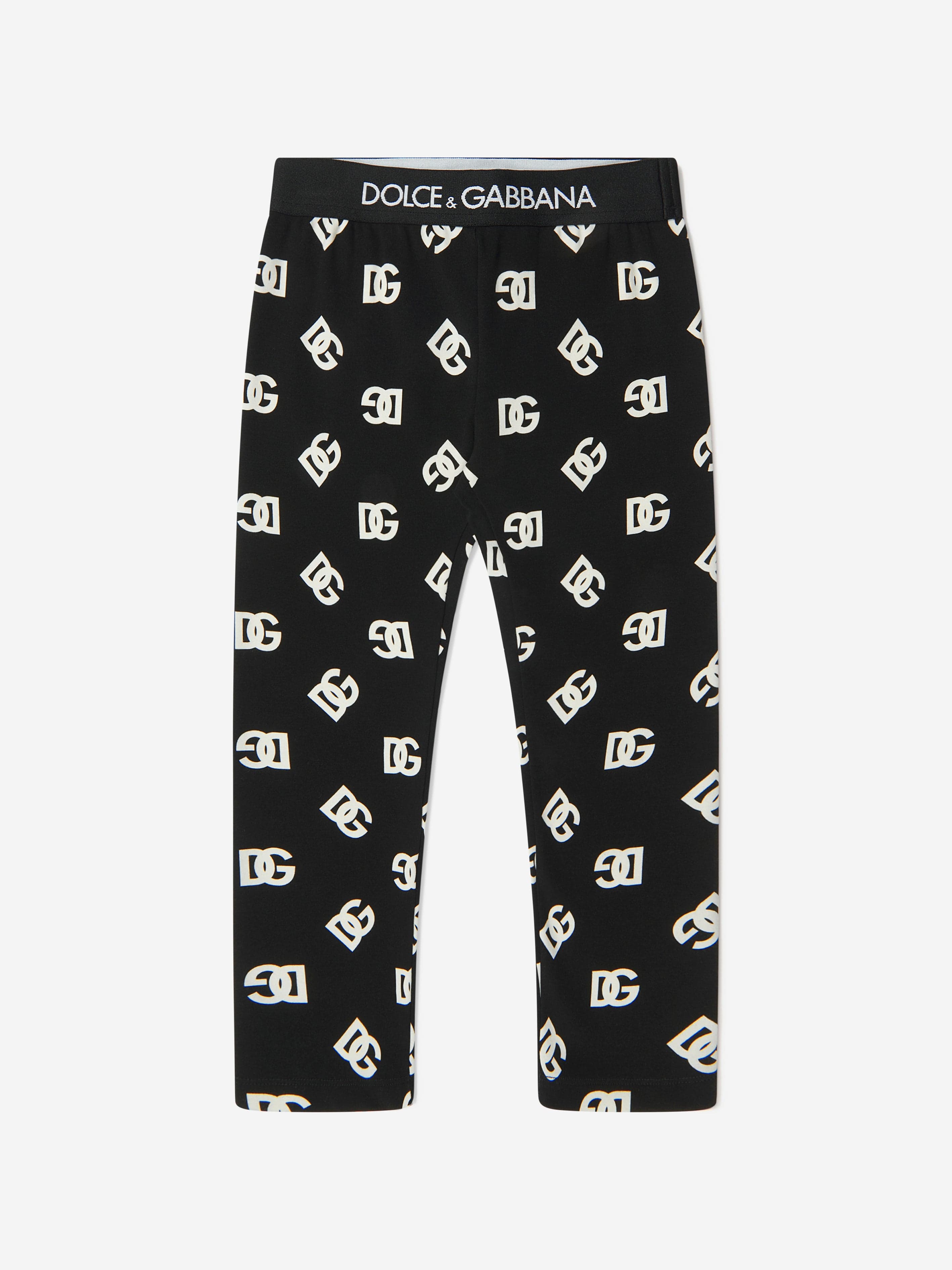 Dolce & Gabbana Kids Girls Logo Leggings in Black