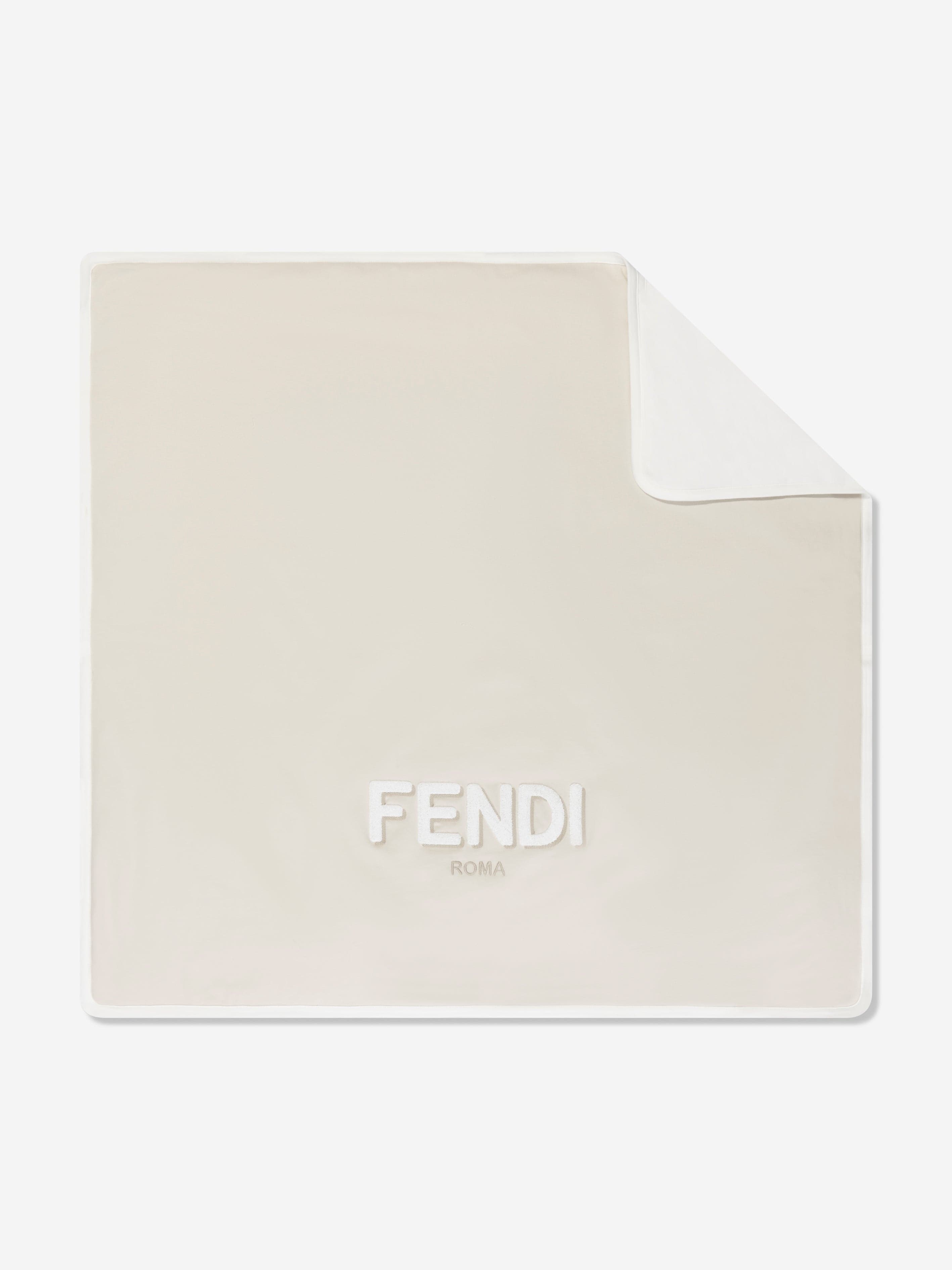 Fendi Kids Baby Logo Jersey Blanket in Beige | Childsplay Clothing