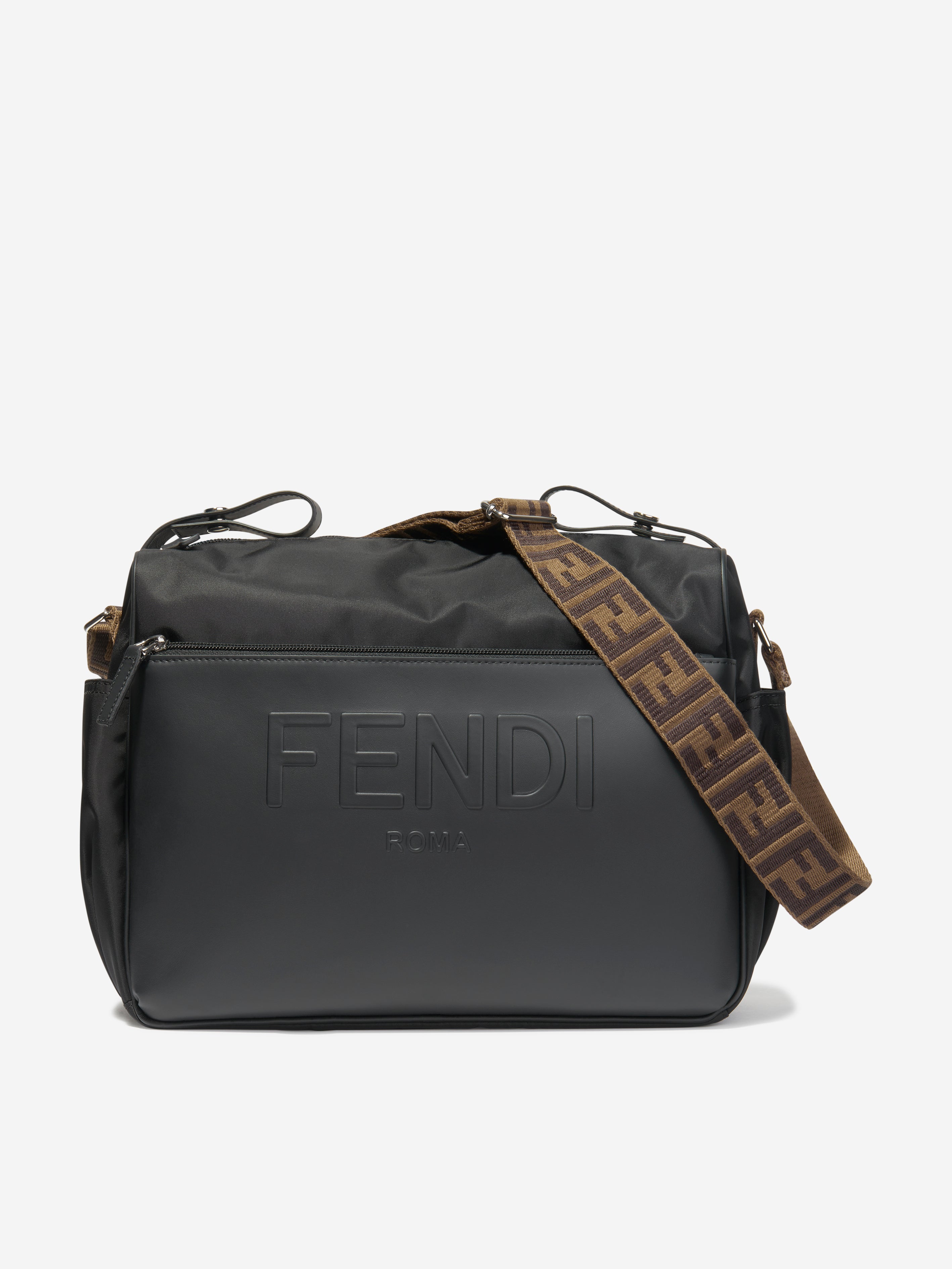 Fendi Baby - Logo Zip-Up FF Diaper Bag