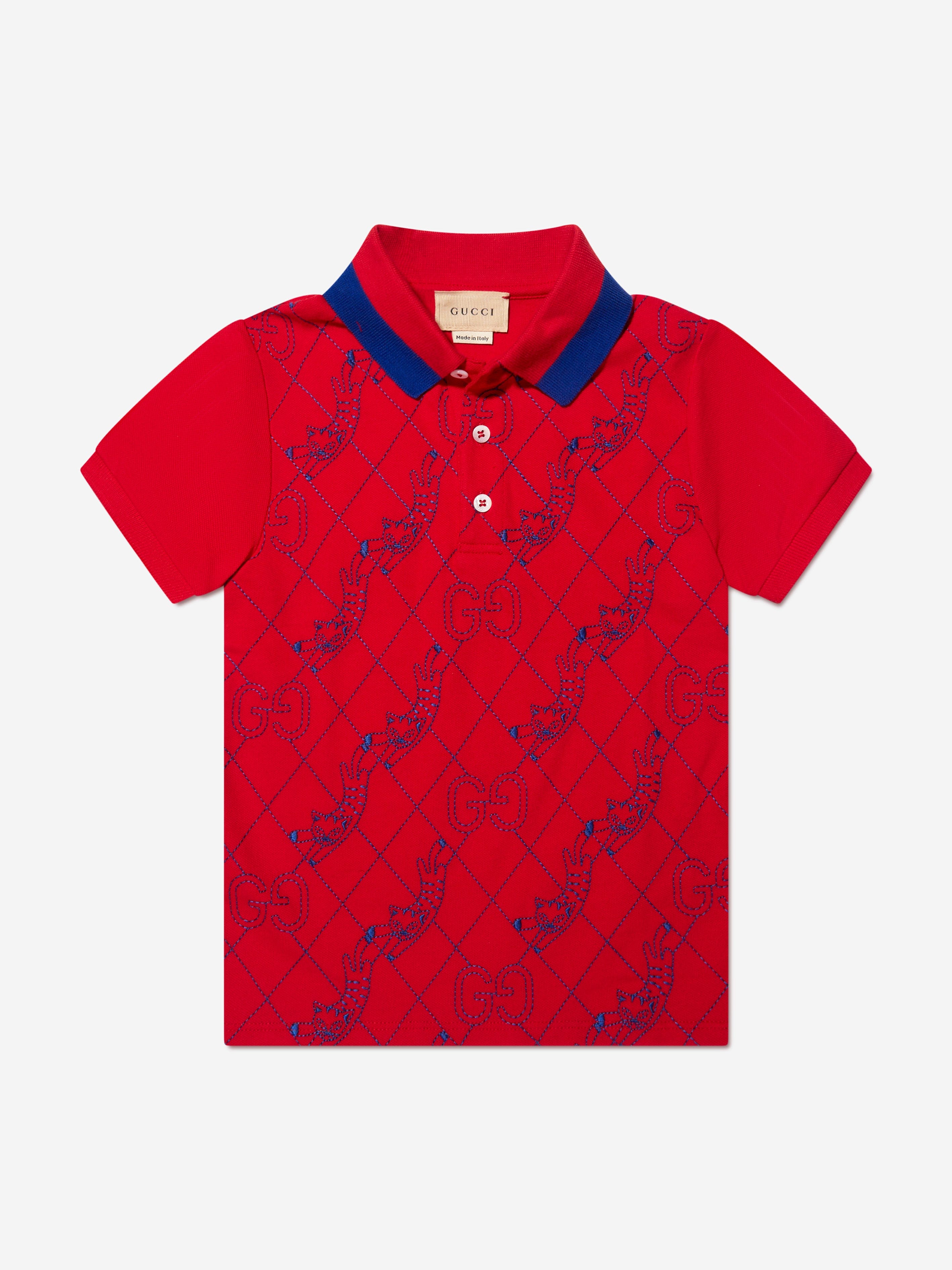 GUCCI kids offers puppy red short sleeve Shirt