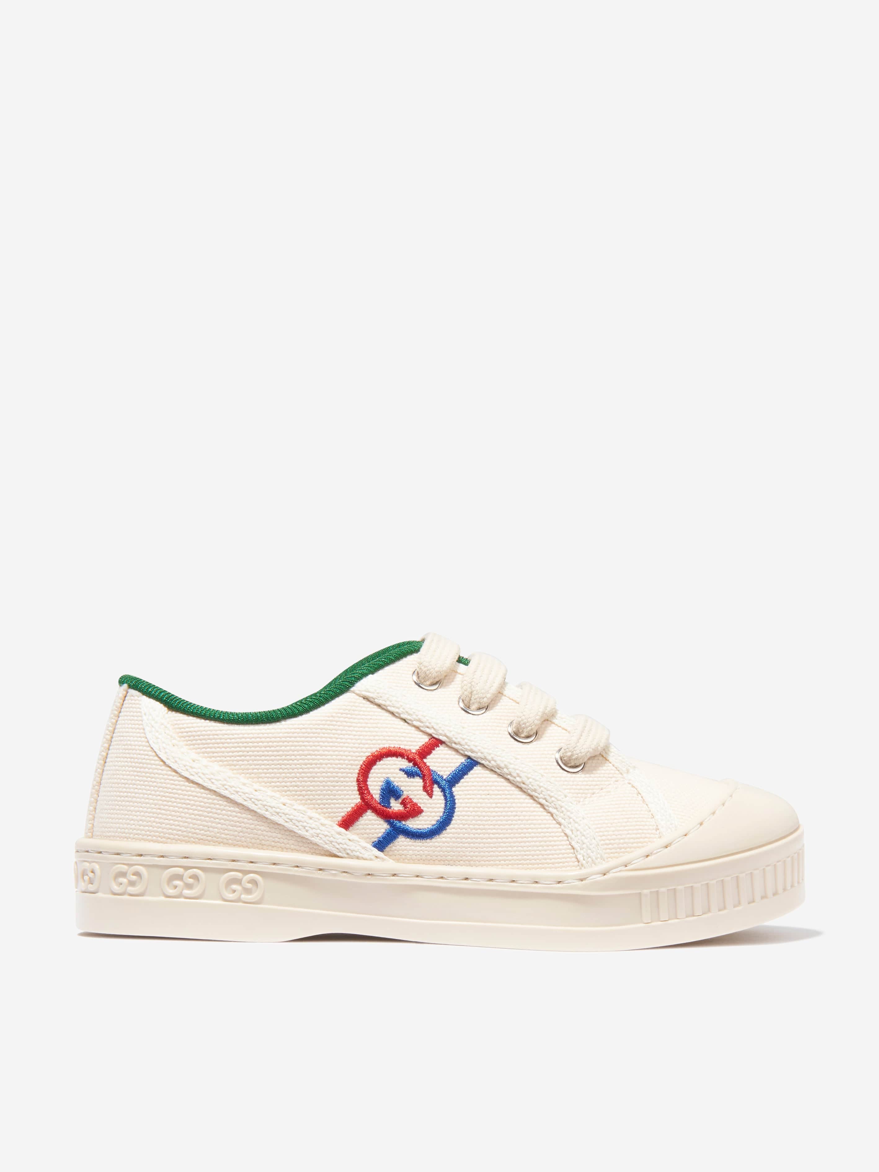 Gucci Kids GG Tennis Trainers in White Childsplay Clothing