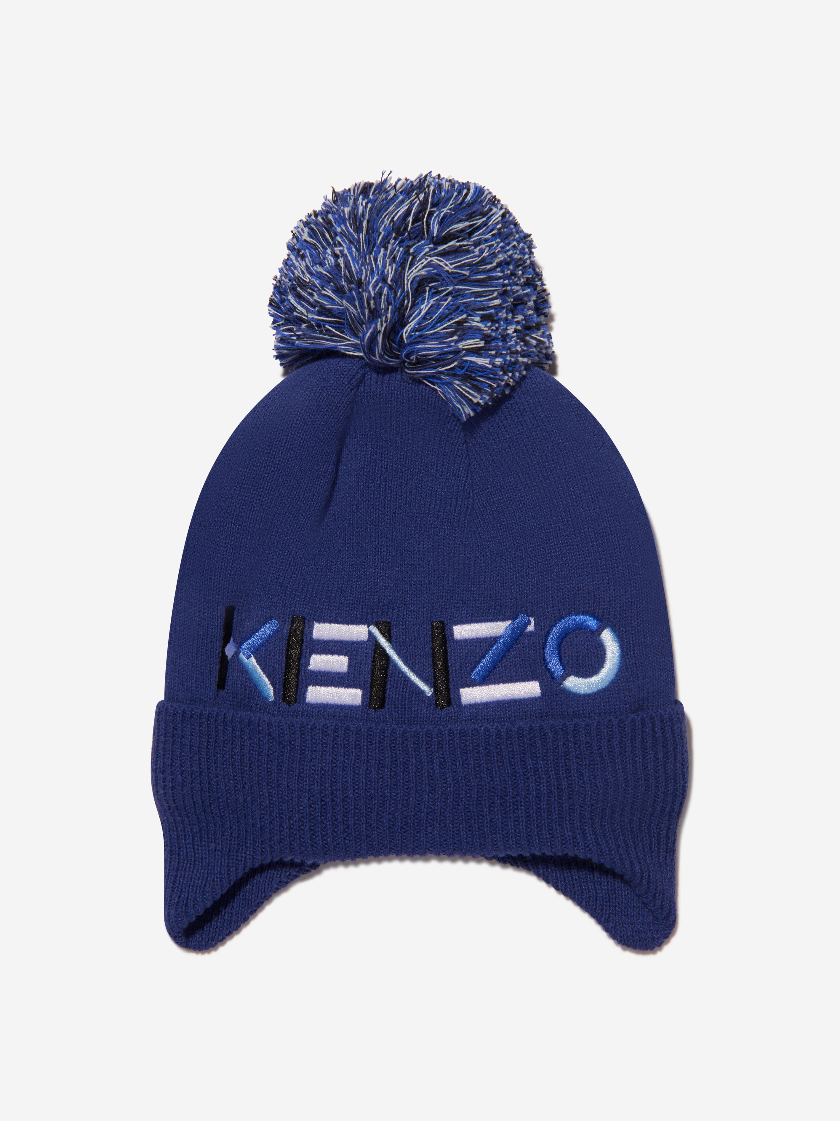 KENZO KIDS Baby Knitted Hat With Ear Cover Childsplay Clothing