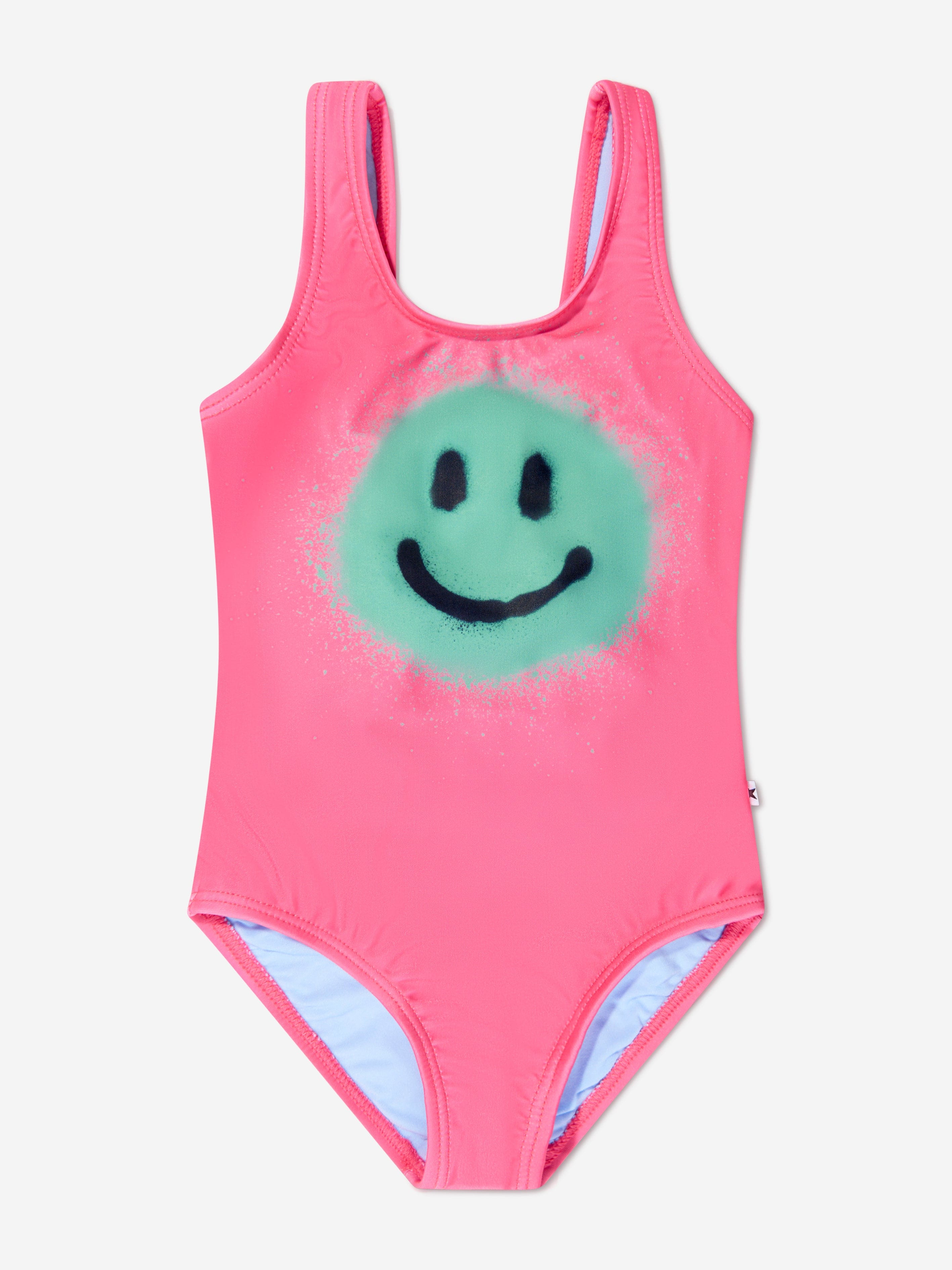 Girls Smiley Face Nika Swimsuit In Pink Childsplay Clothing