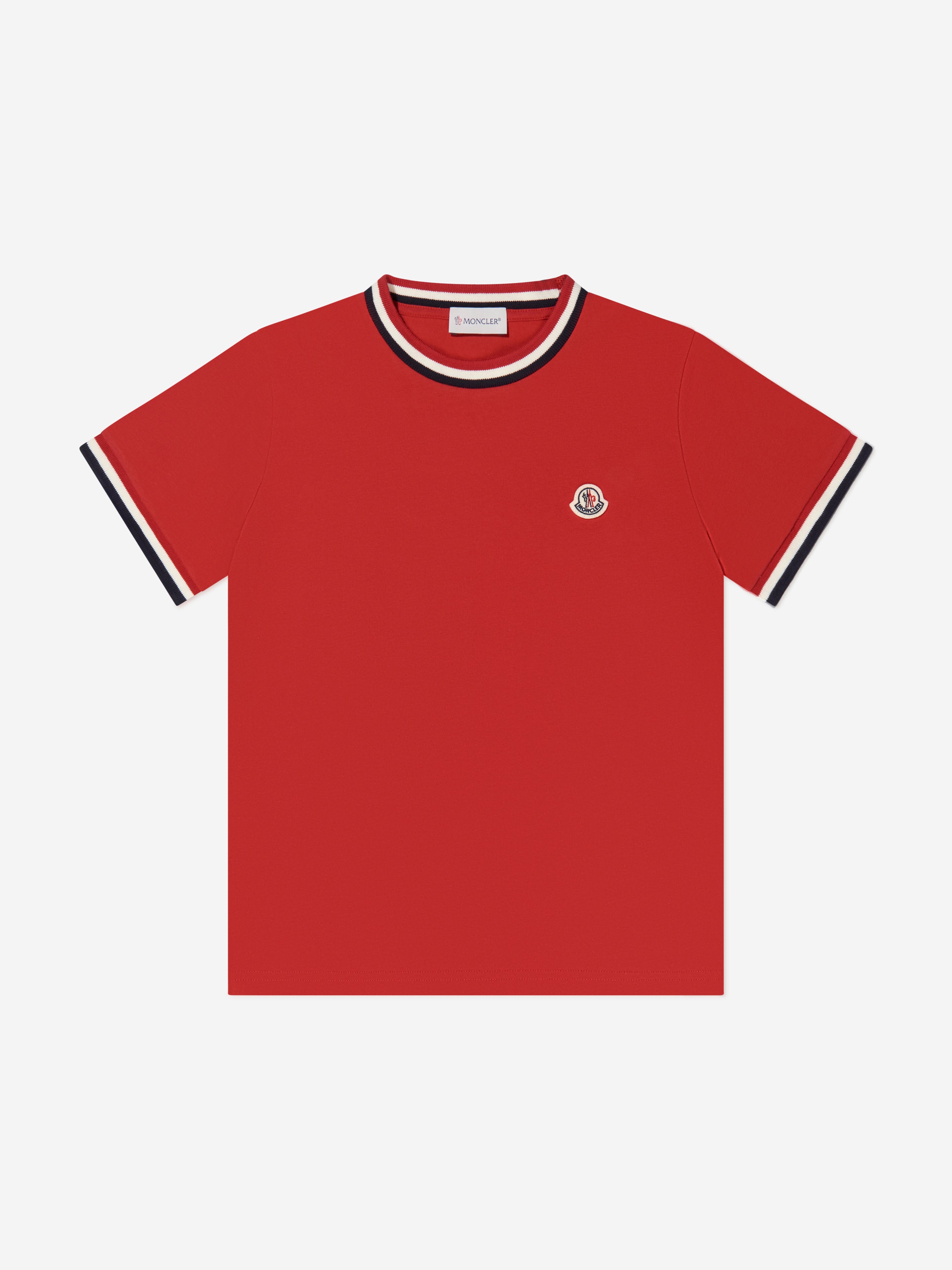 Boys Striped Detail Logo T-Shirt