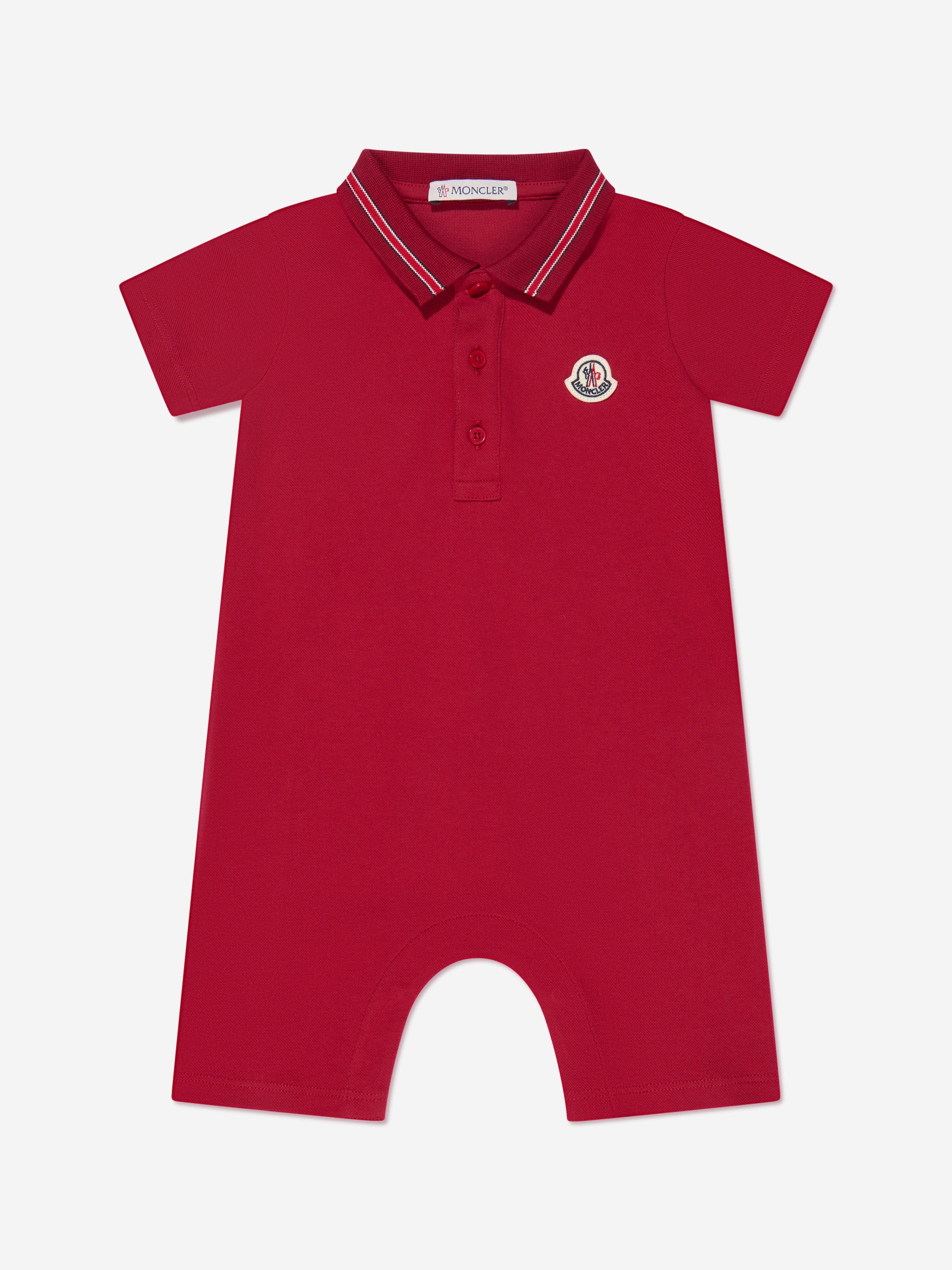 Baby Boys Polo Romper in Red