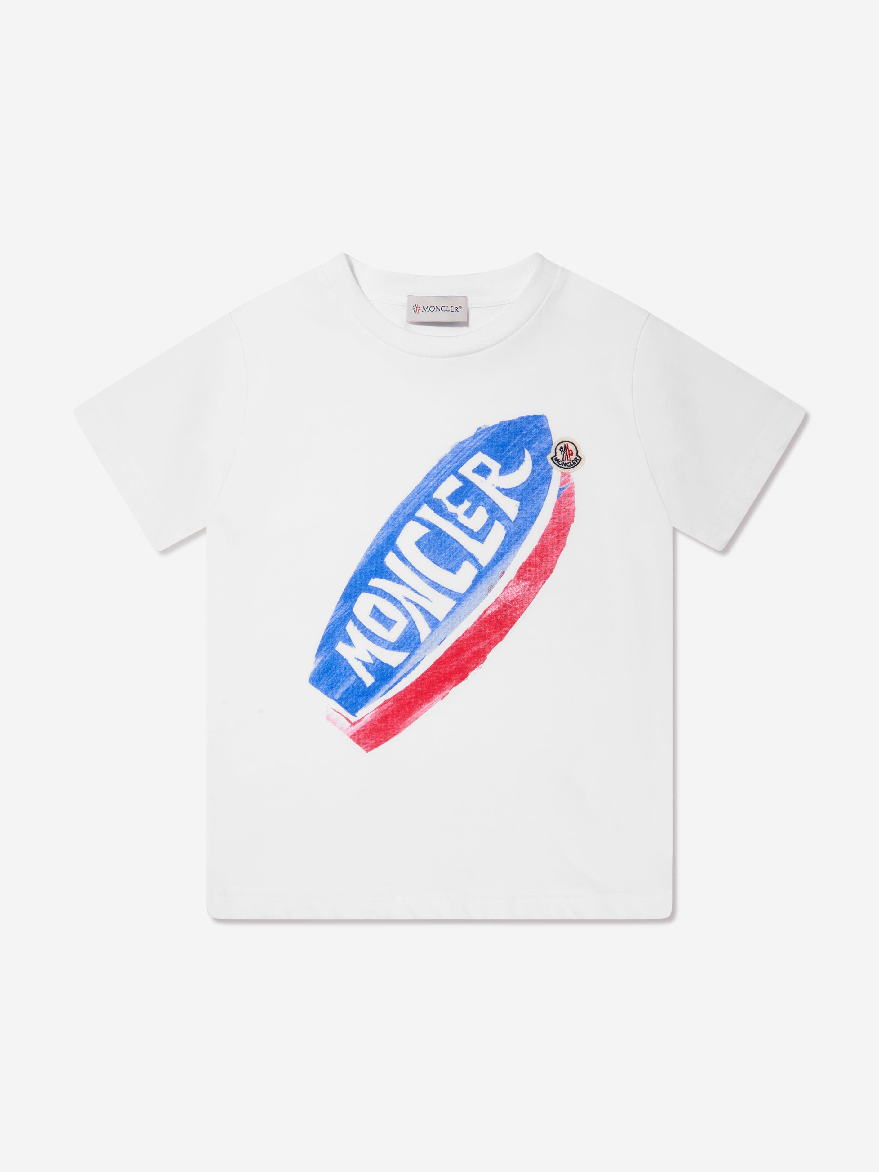 White and red moncler hotsell t shirt