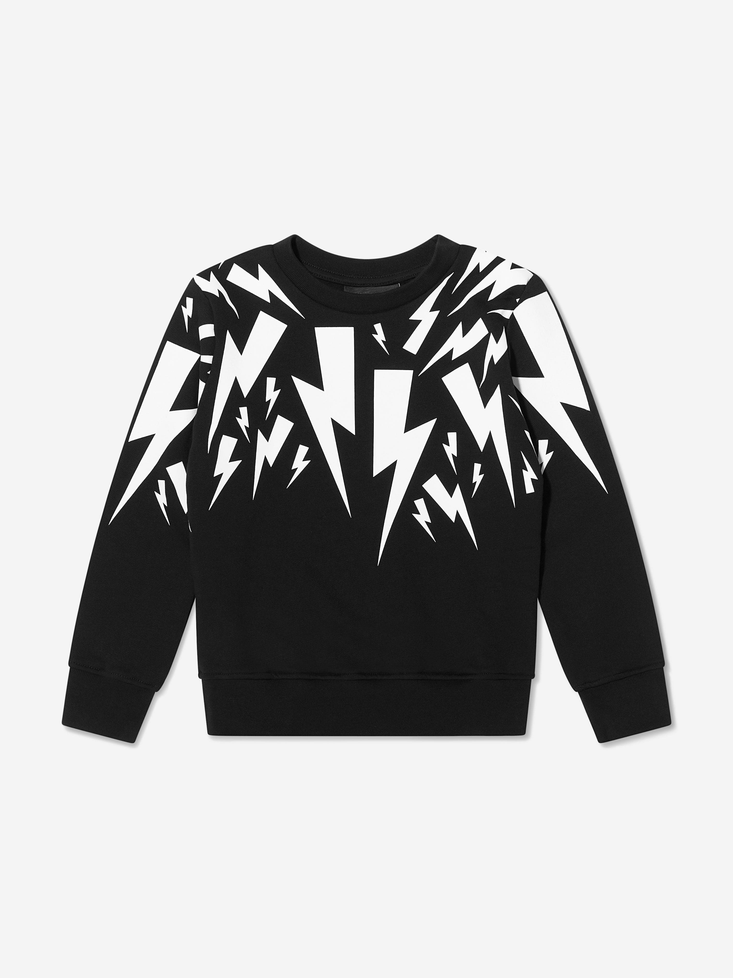 Boys Lightning Bolt Print Sweatshirt