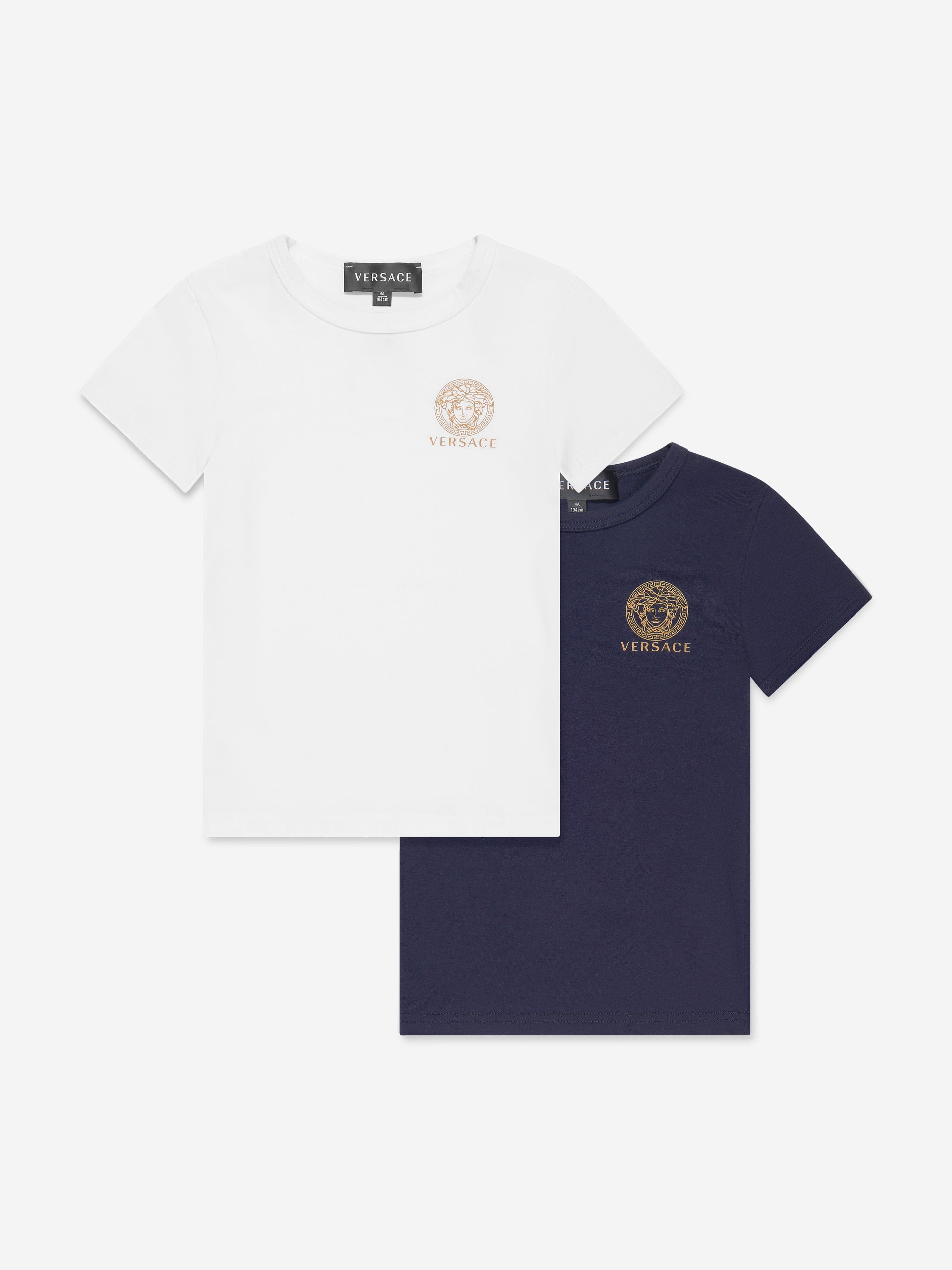 Versace Boys Logo T-Shirt Set (2 Pack) in Blue | Childsplay Clothing