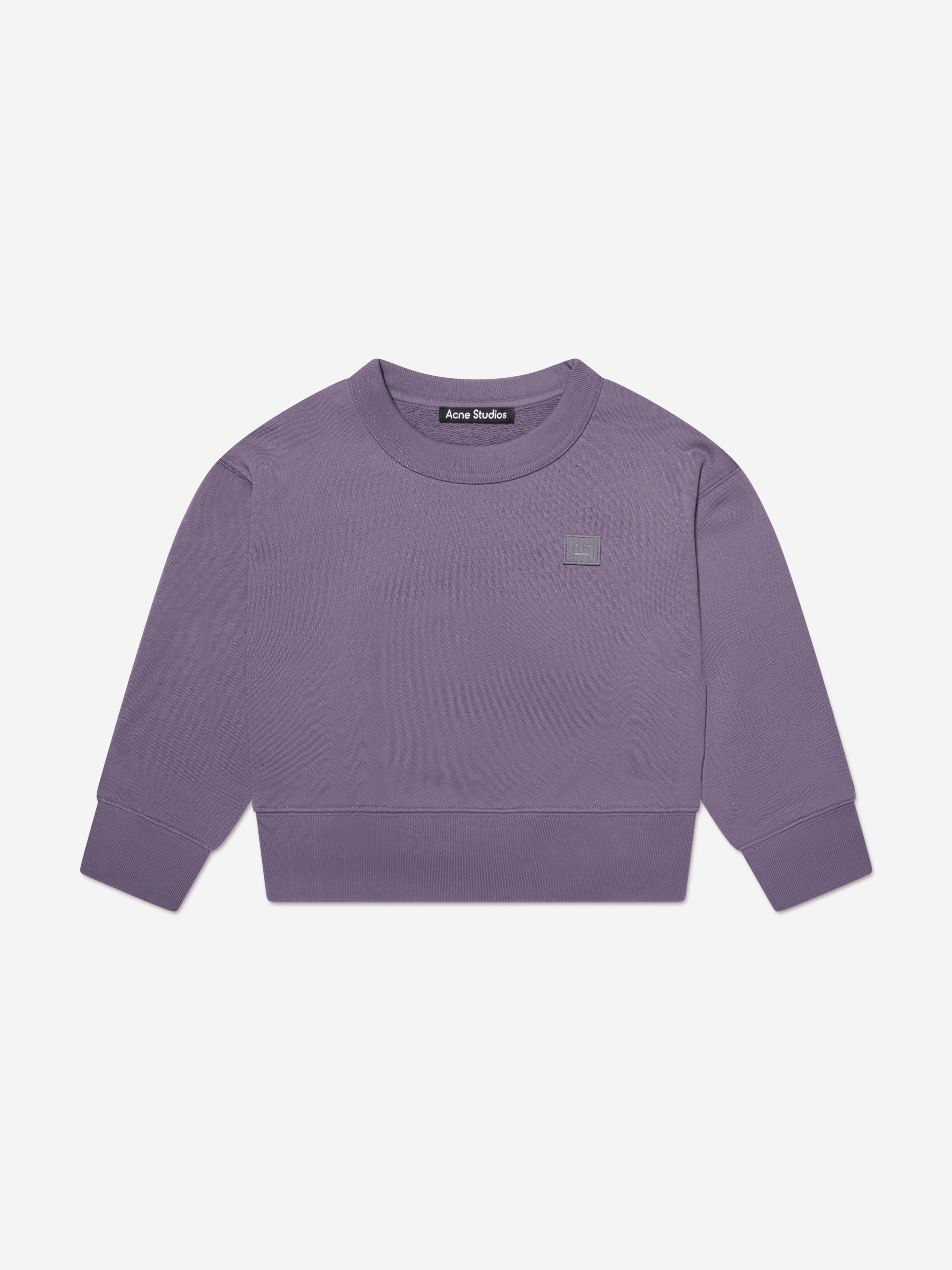 Acne studios fairview face outlet cotton sweatshirt