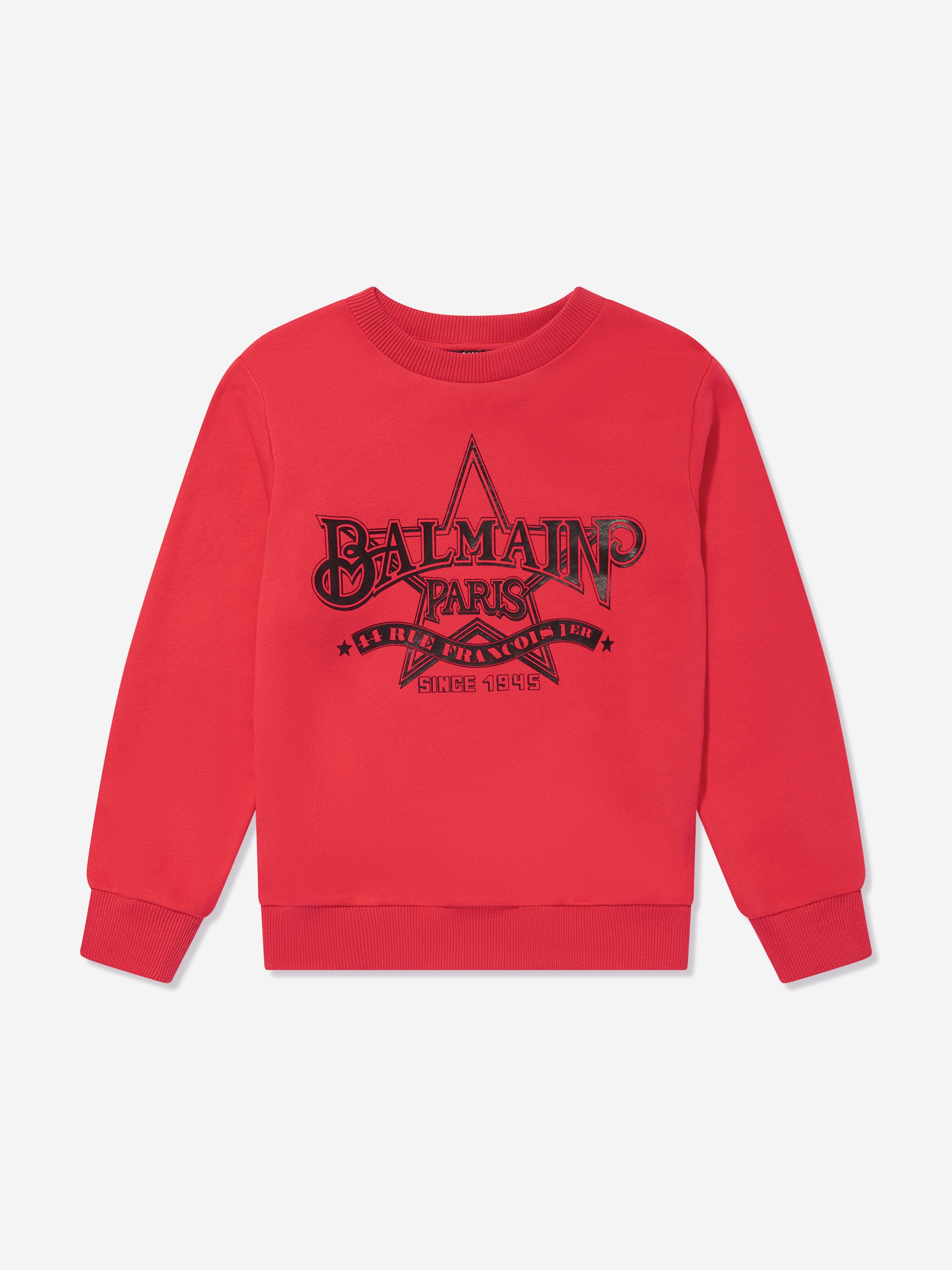 Balmain Kids Logo Sweatshirt in Red