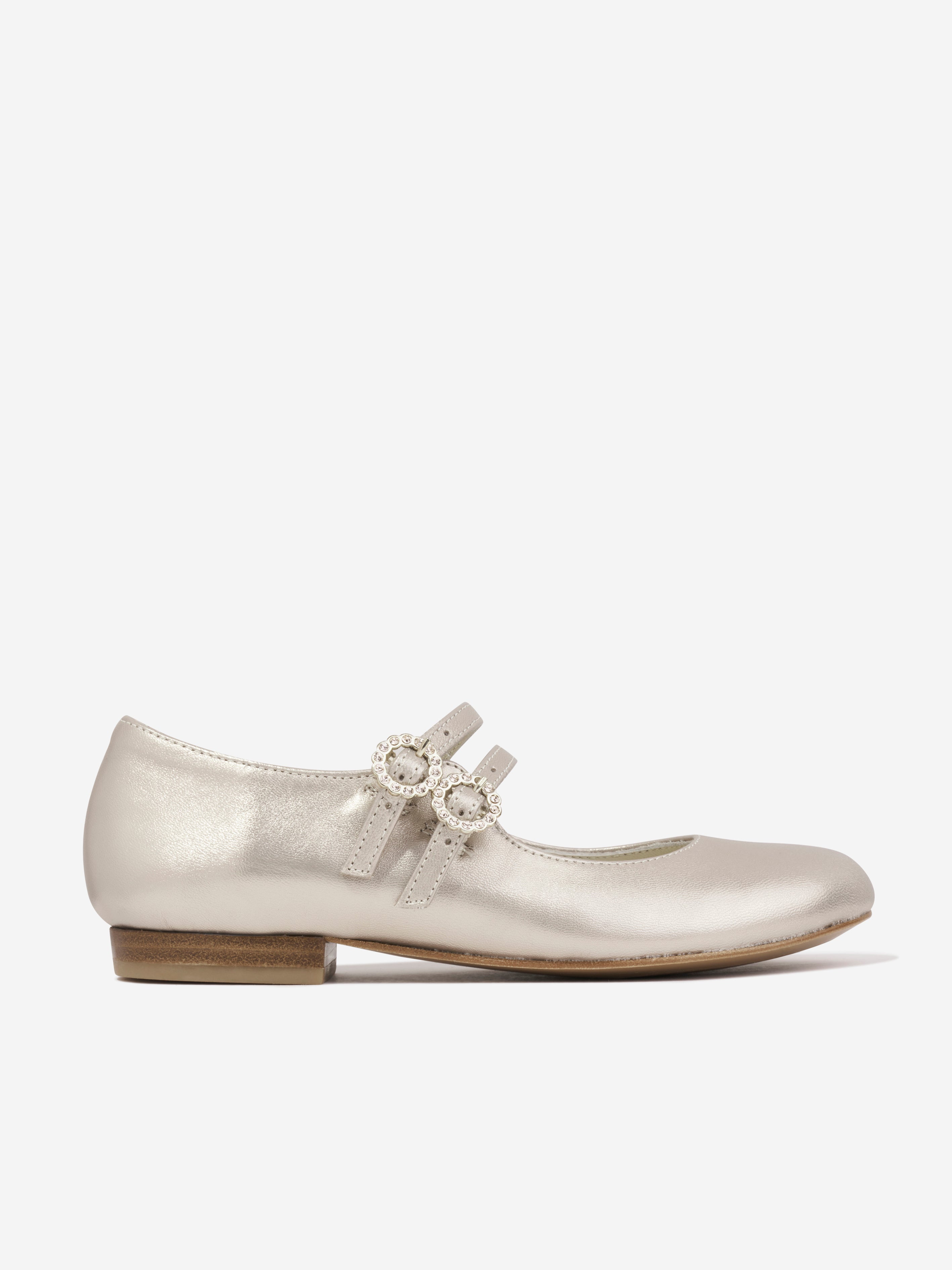 Bonpoint Ella leather ballerina shoes - Blue