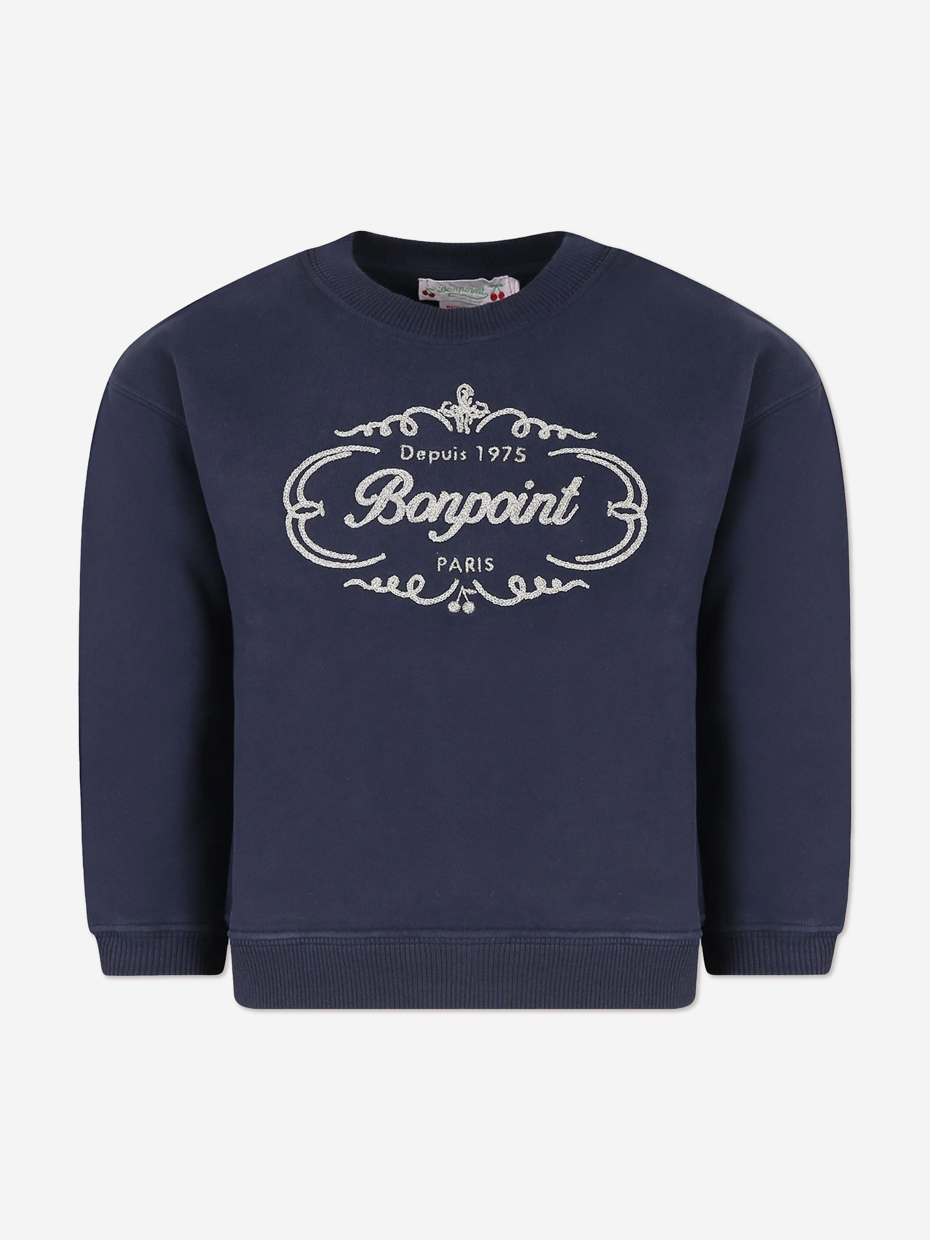 Bonpoint Girls Tayla Sweatshirt in Navy