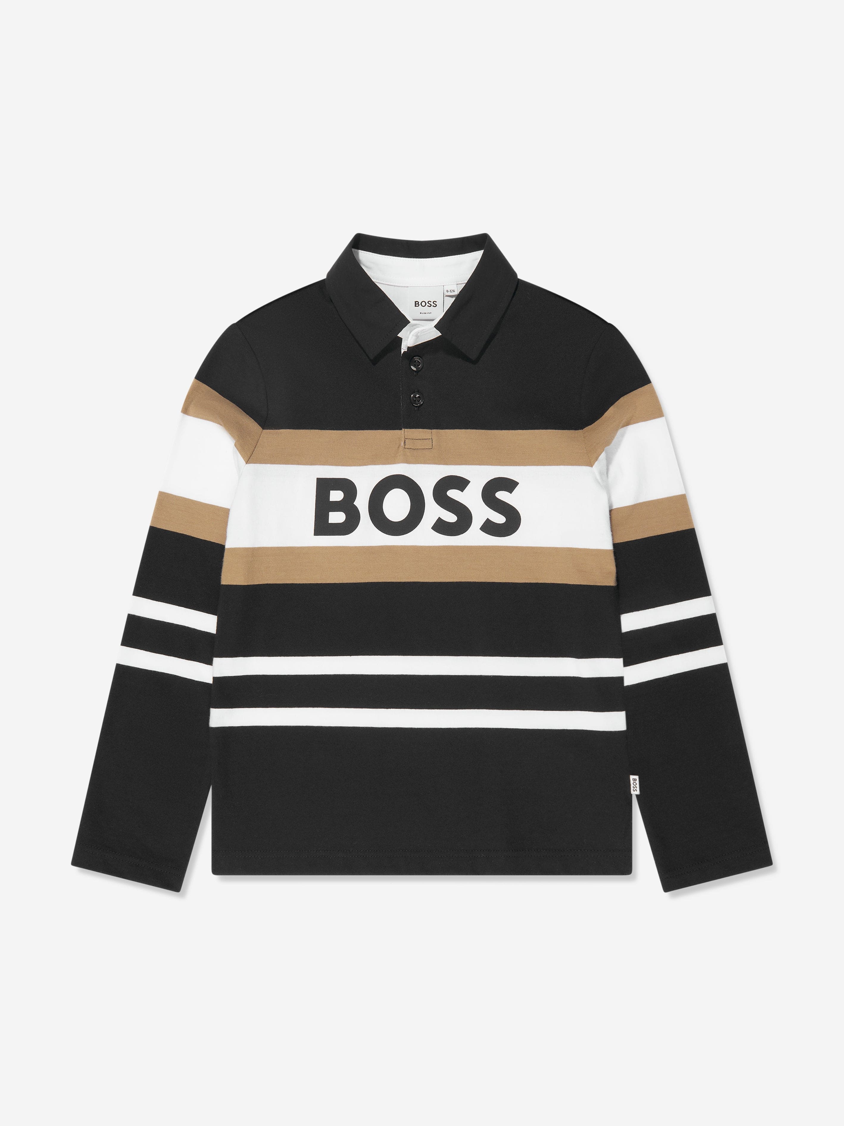 White hugo boss long sleeve clearance polo