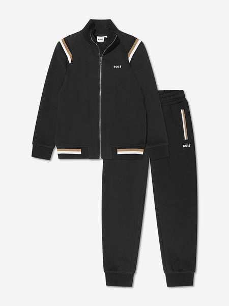 Hugo boss shop tracksuit black gold