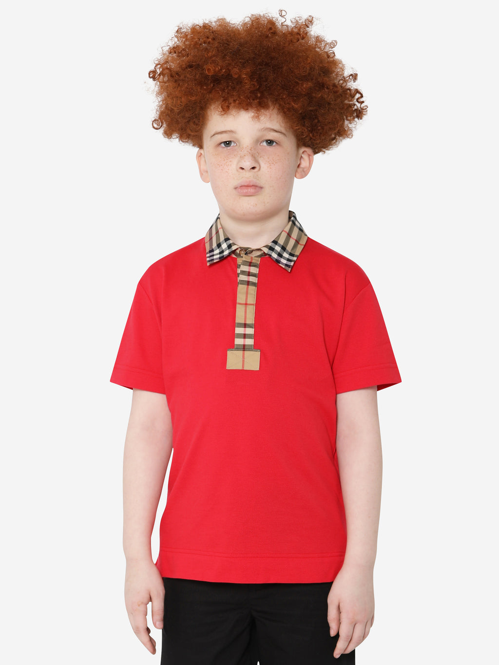 Burberry Kids - Johane Branded Polo Shirt Black - 6 Years 