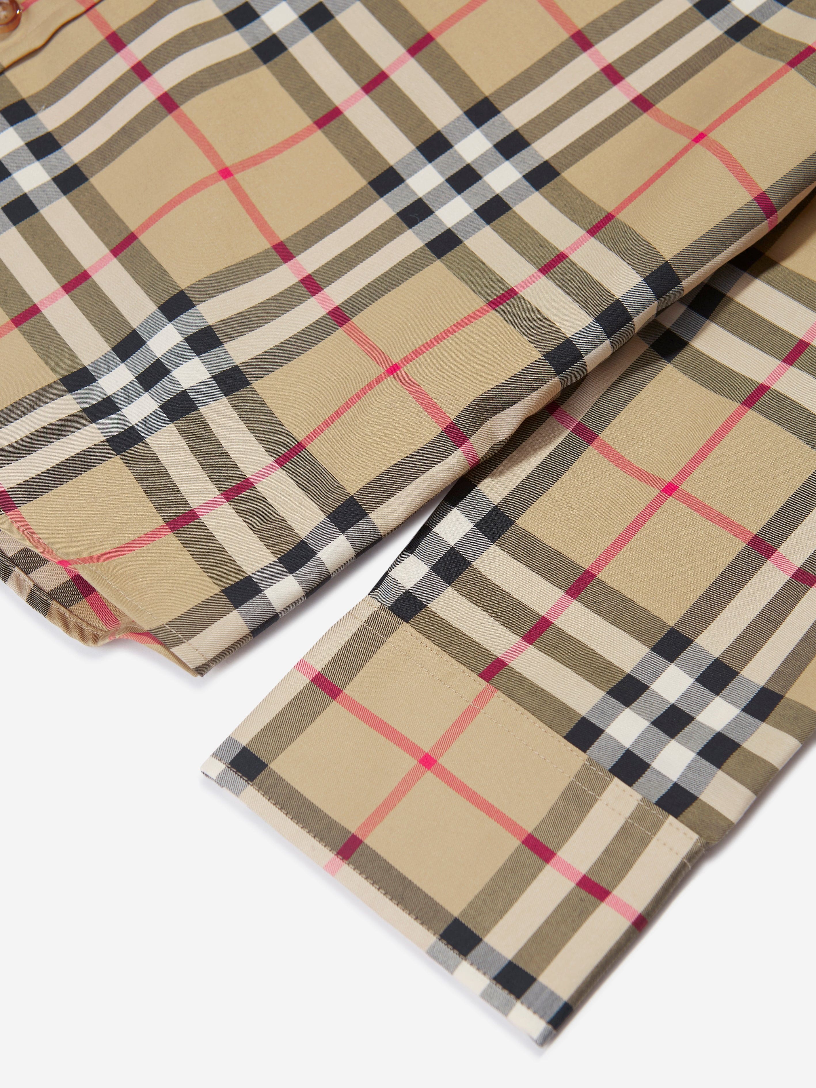 Burberry Kids orders Owen Check Button Down Shirt