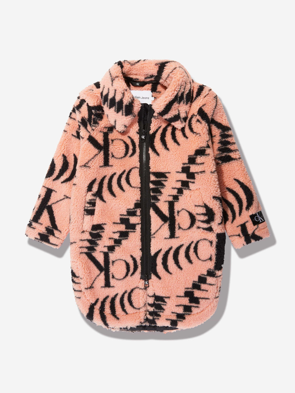 Calvin Klein Girls Pink Gradient Monogram Hoodie