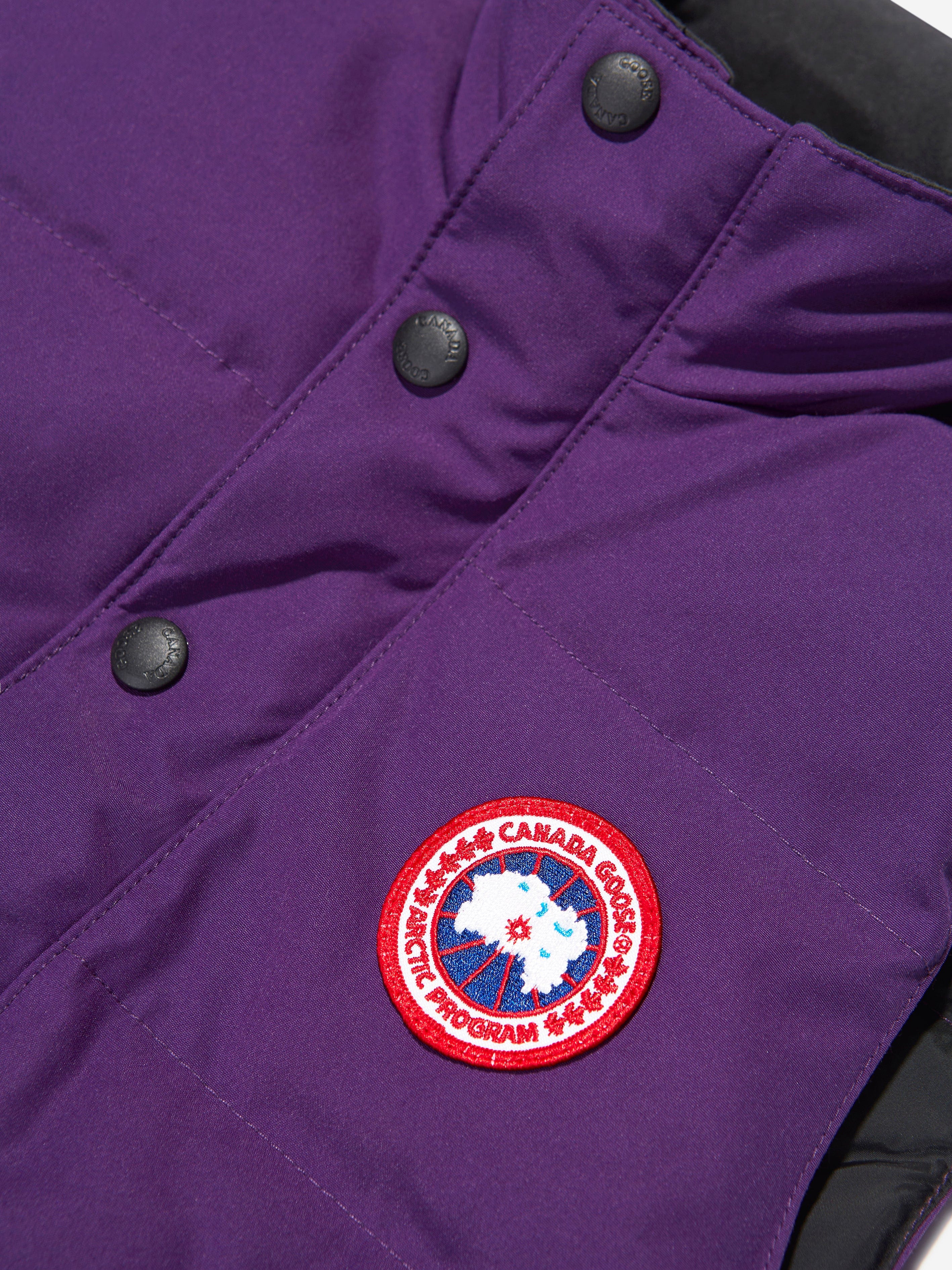 Canada Goose Kids Down Padded Vanier Vest in Purple | Childsplay