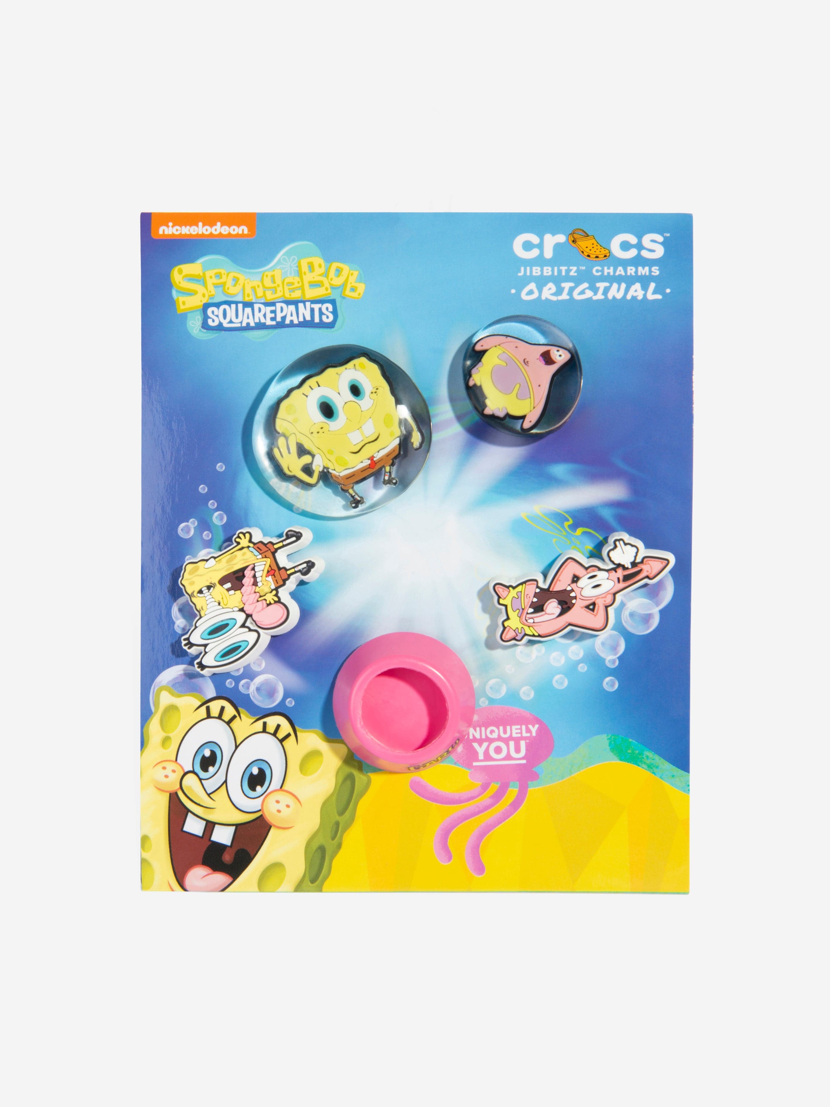 Crocs Kids Spongebob Bubble Jibbitz Charm 5 Pack in Multicolour Childsplay Clothing