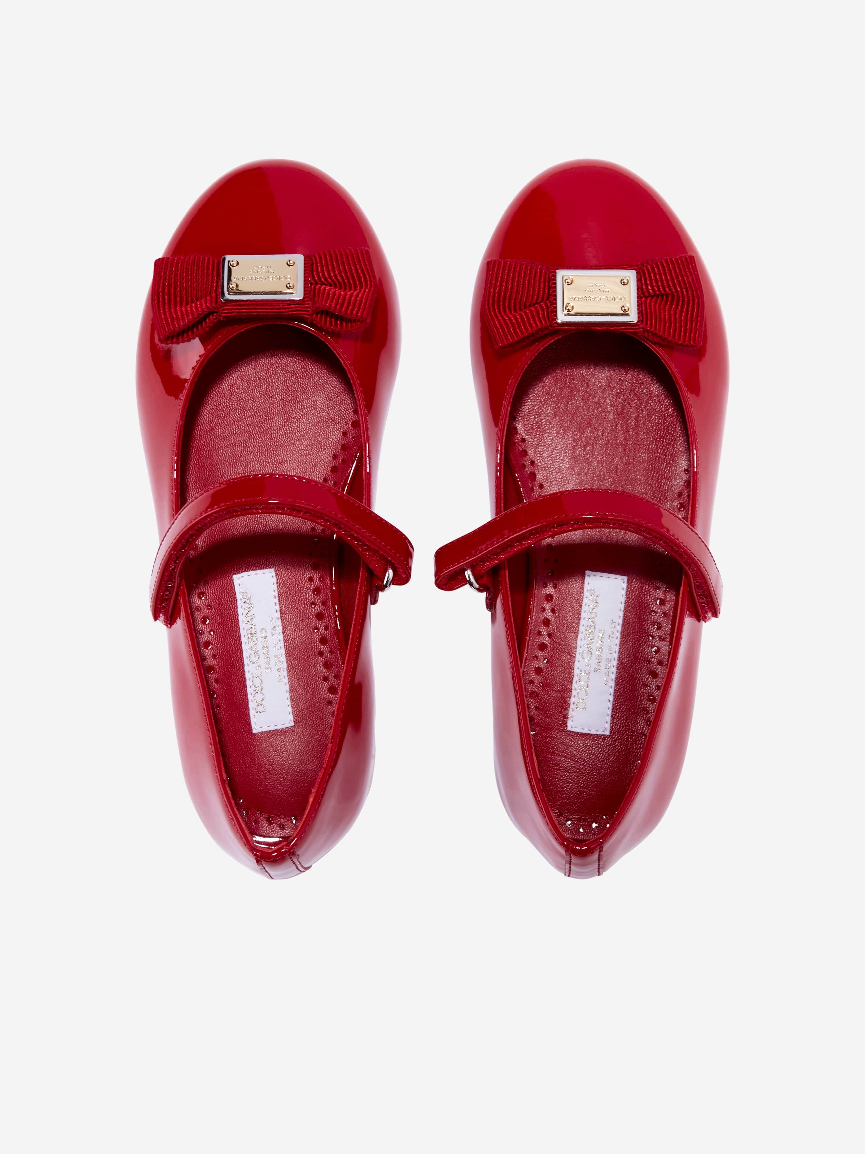 Dolce & Gabbana Girl's Red Patent Leather Shoes outlet - size 24 (US size 8)