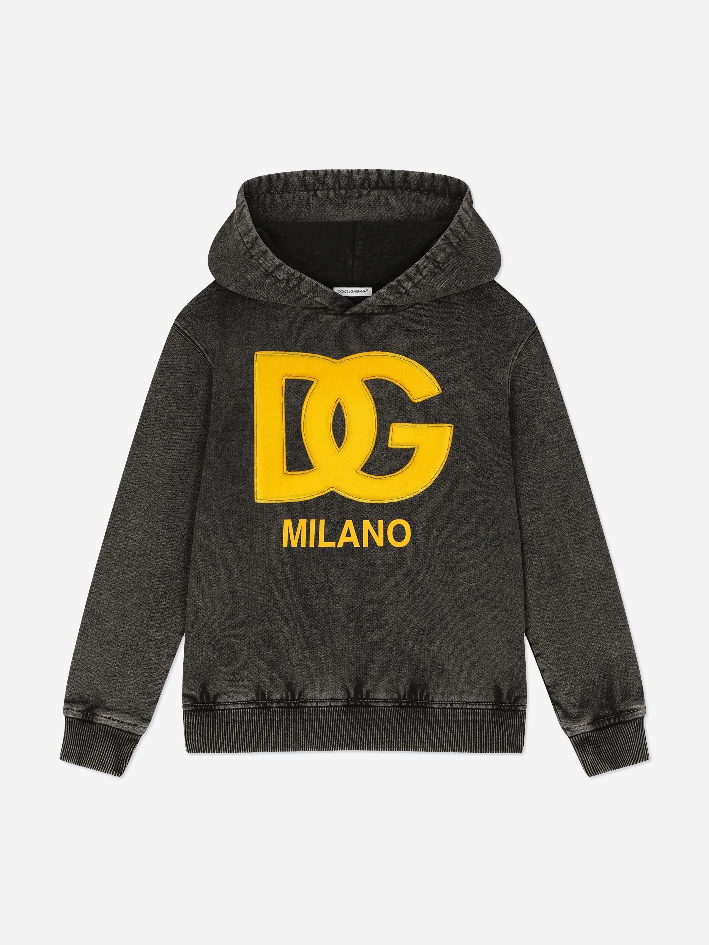 Dolce & Gabbana Boys Milano Logo Hoodie in Black