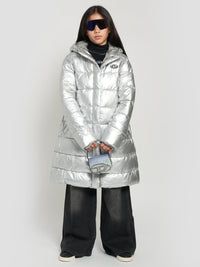 Diesel Girls Puffer Jacket in Silver