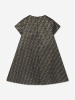 Fendi - Baby Girls Brown FF Bow Dress