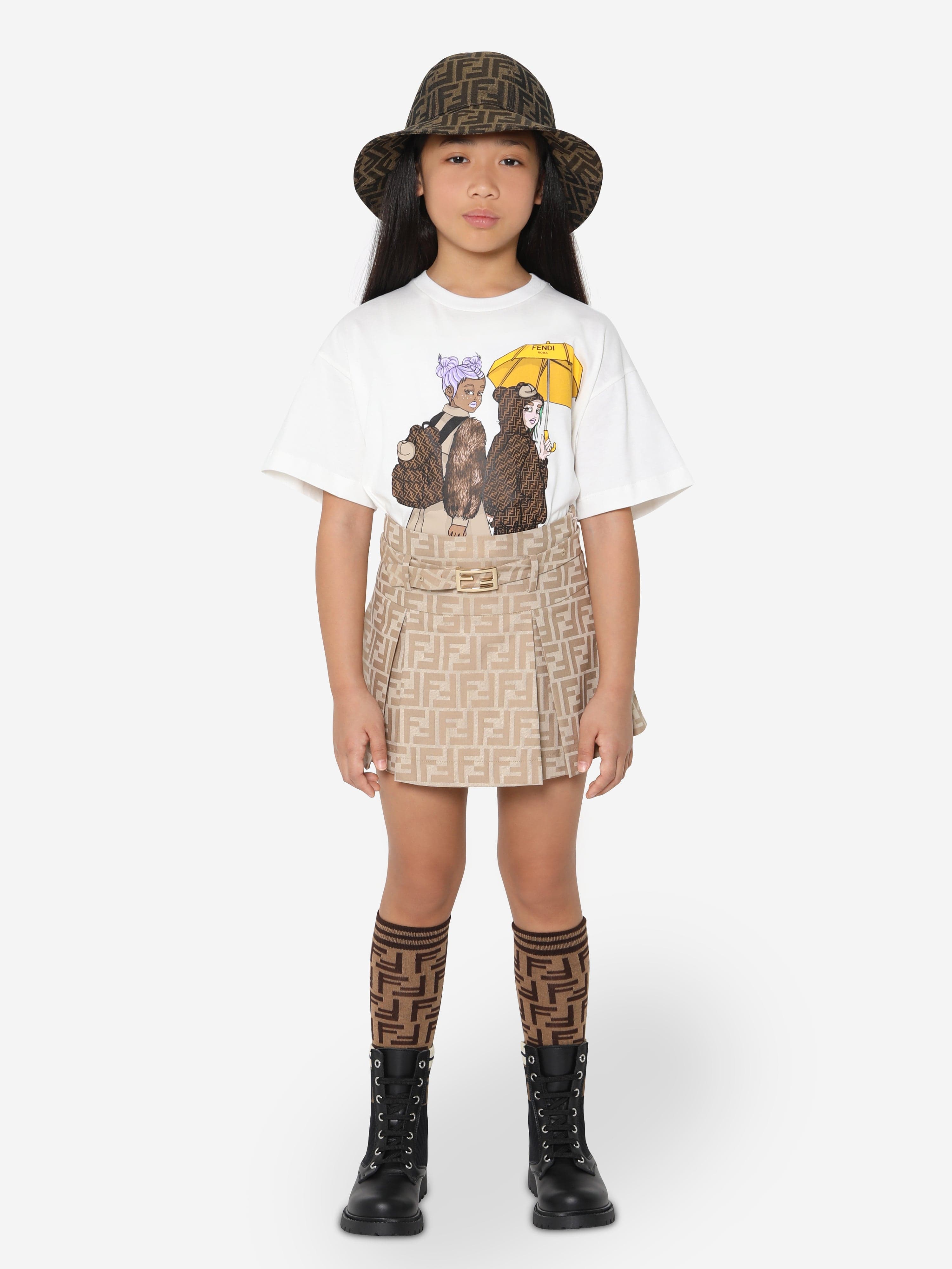 Girls Fendi Words outlets Skirt