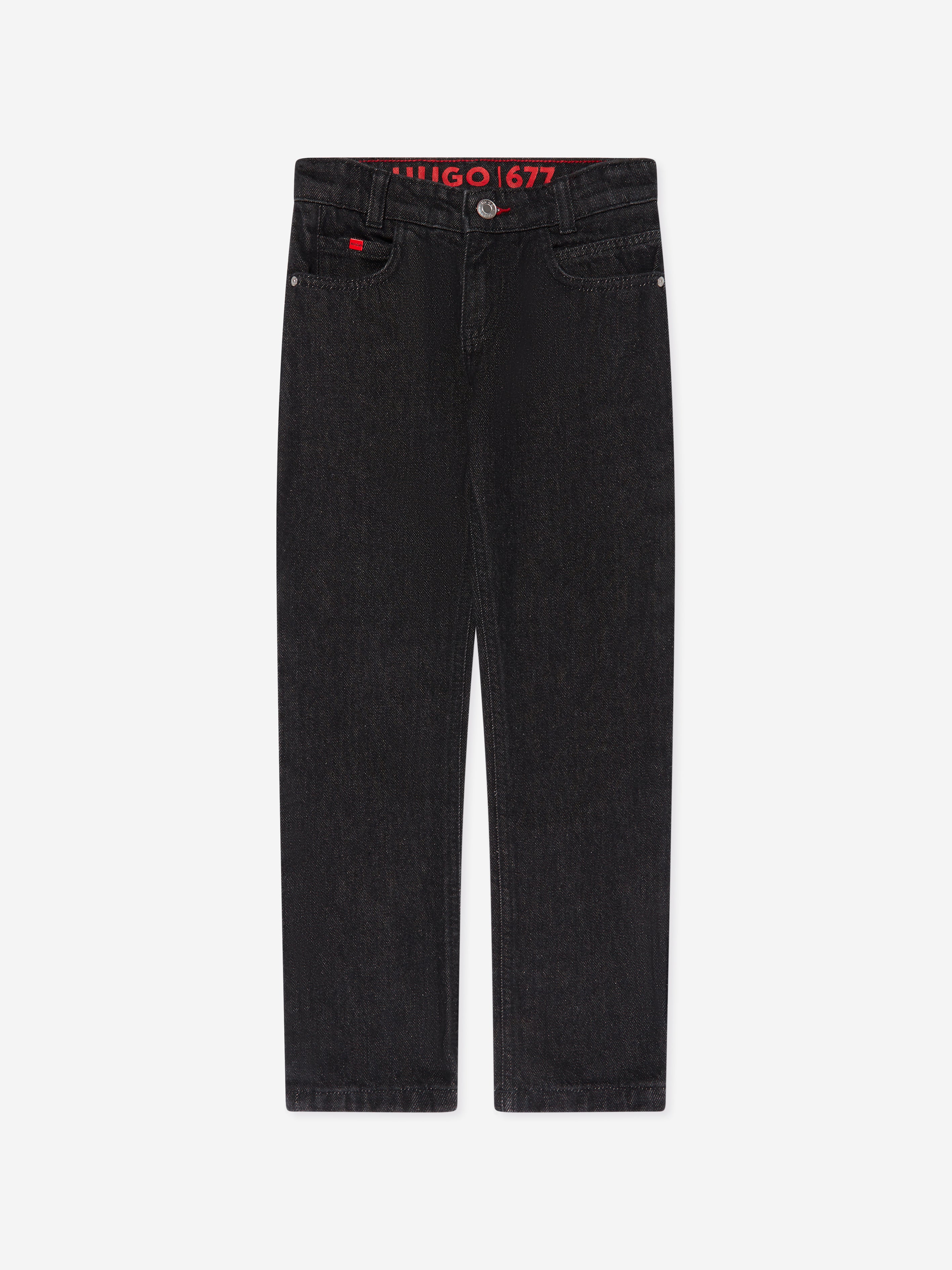 Hugo Boys Regular Fit Jeans in Black | Childsplay Clothing