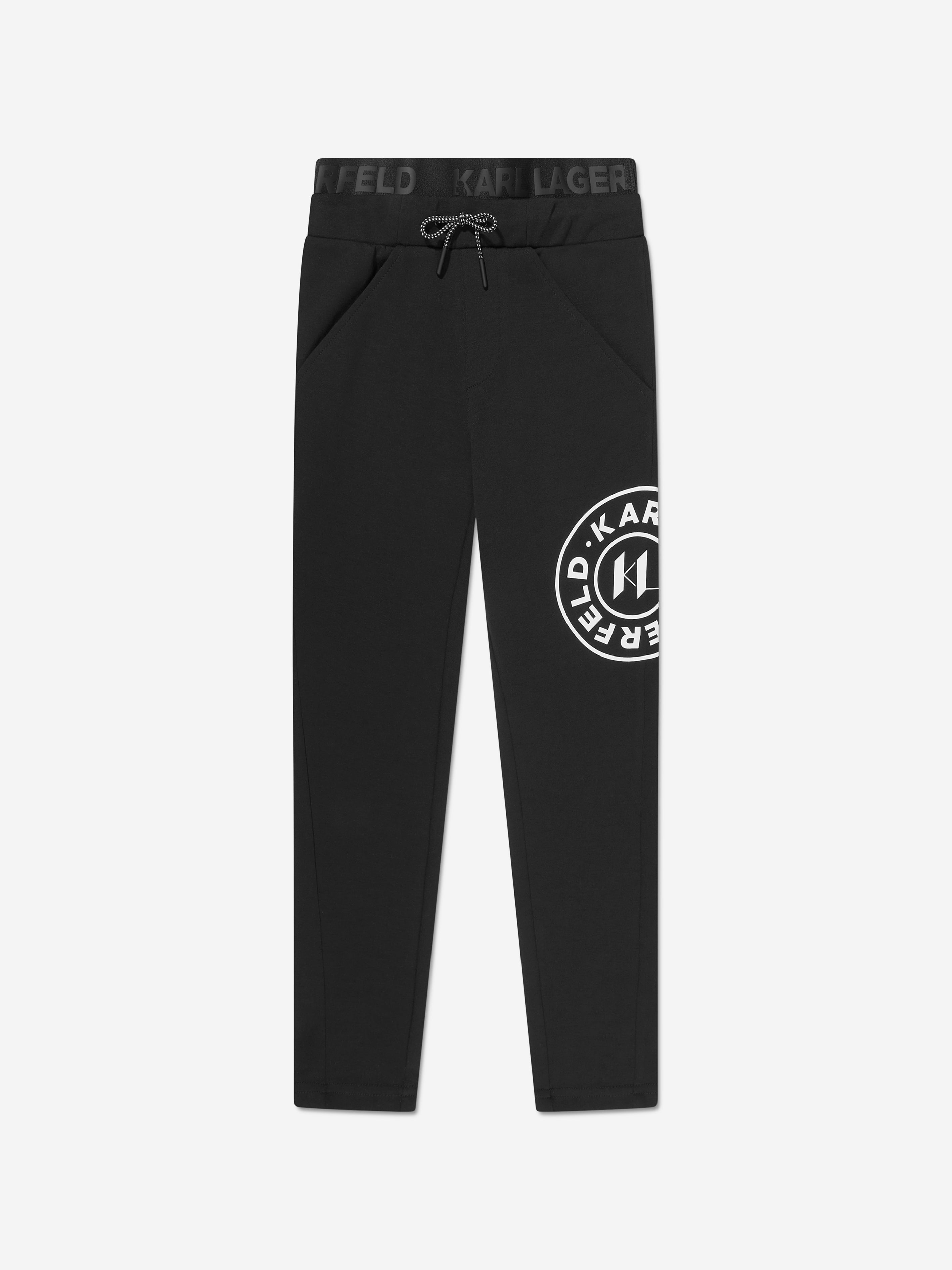 Karl Lagerfeld Boys Logo Joggers in Black | Childsplay Clothing