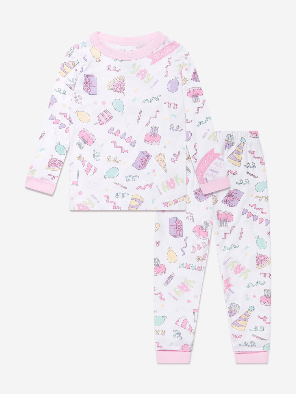 Girls Bear Pyjama Set in Pink