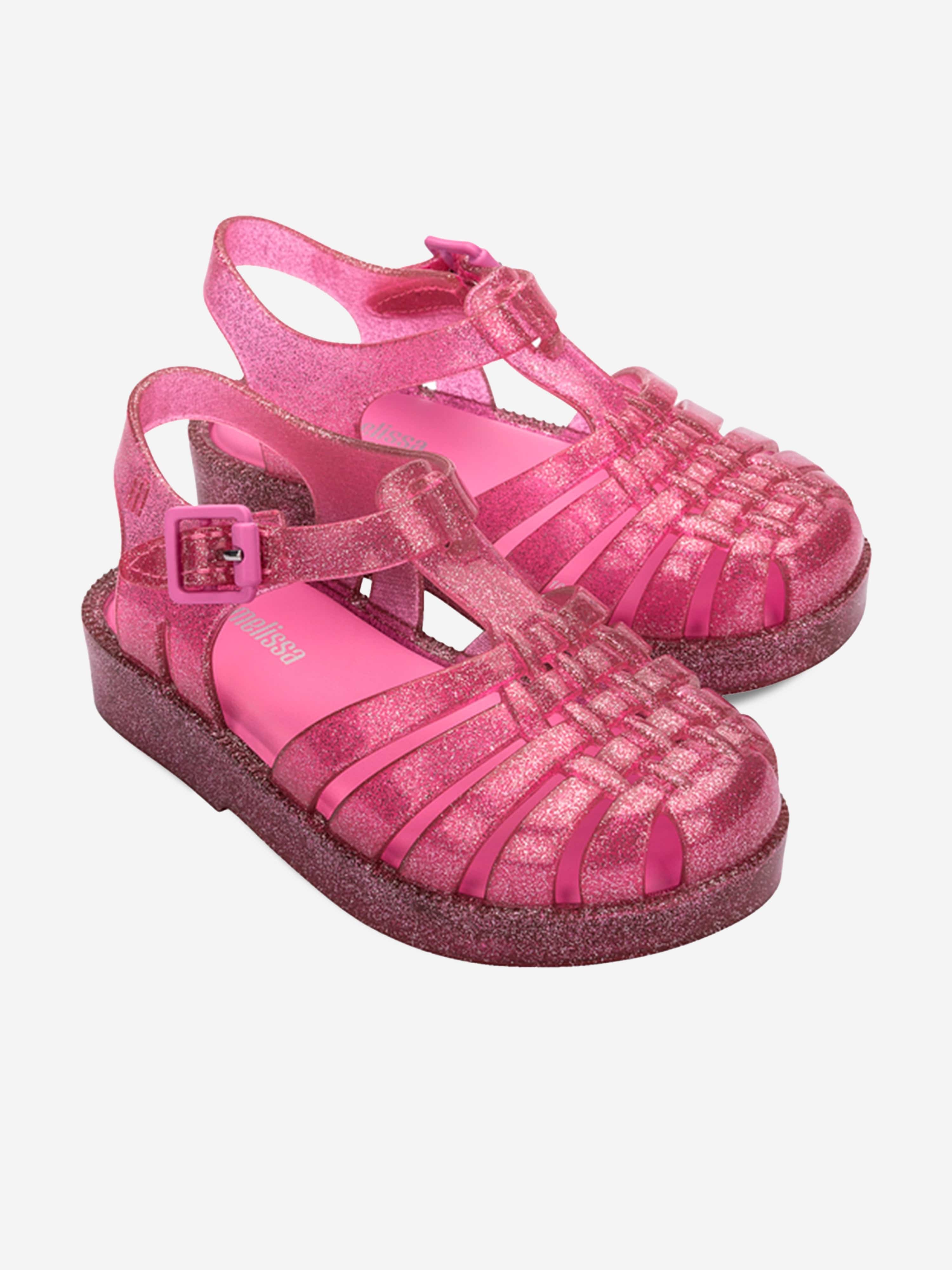 NEW Mini 2024 Melissa Size 10 Little Girl’s Possession Jelly Sandals - Pink