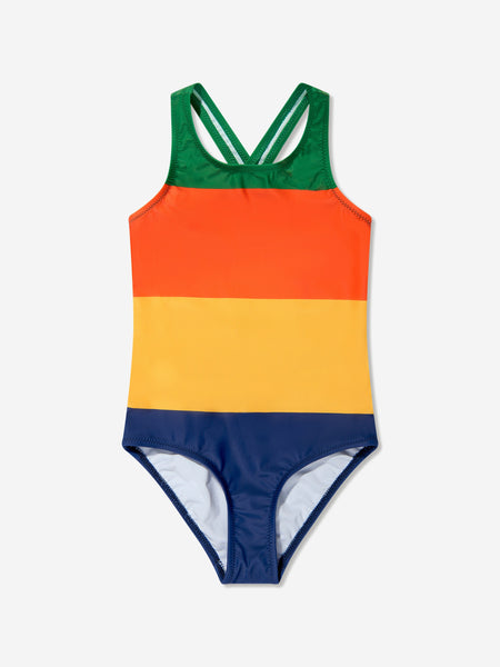 Girls Striped Swimsuit in Multicolour | Childsplay Clothing