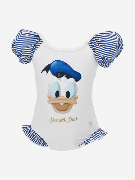 Girls Donald Duck Swimsuit in White Childsplay Clothing