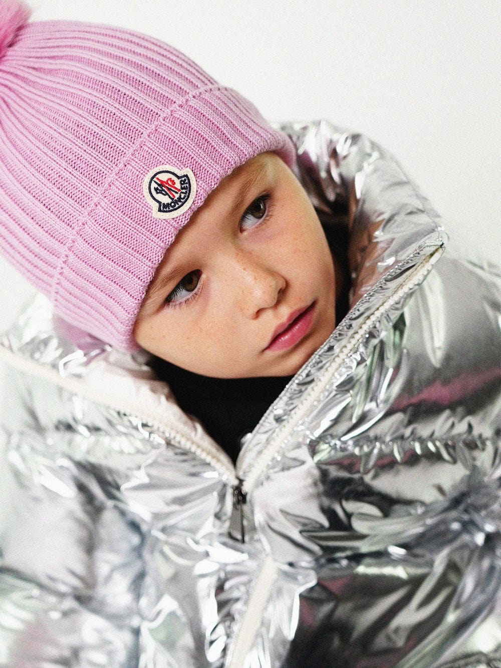 Kids moncler bobble hat online