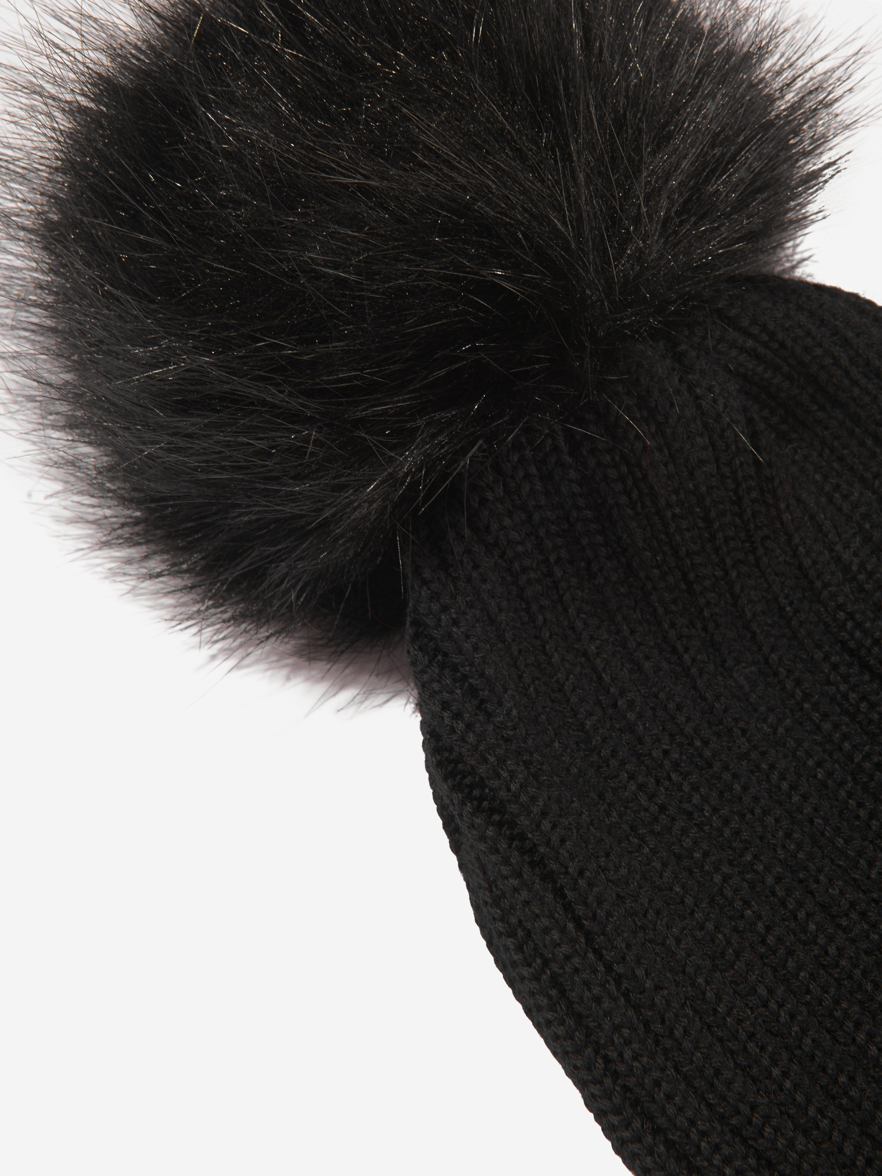 Moncler Black outlets Beanie Pom Pom Hat