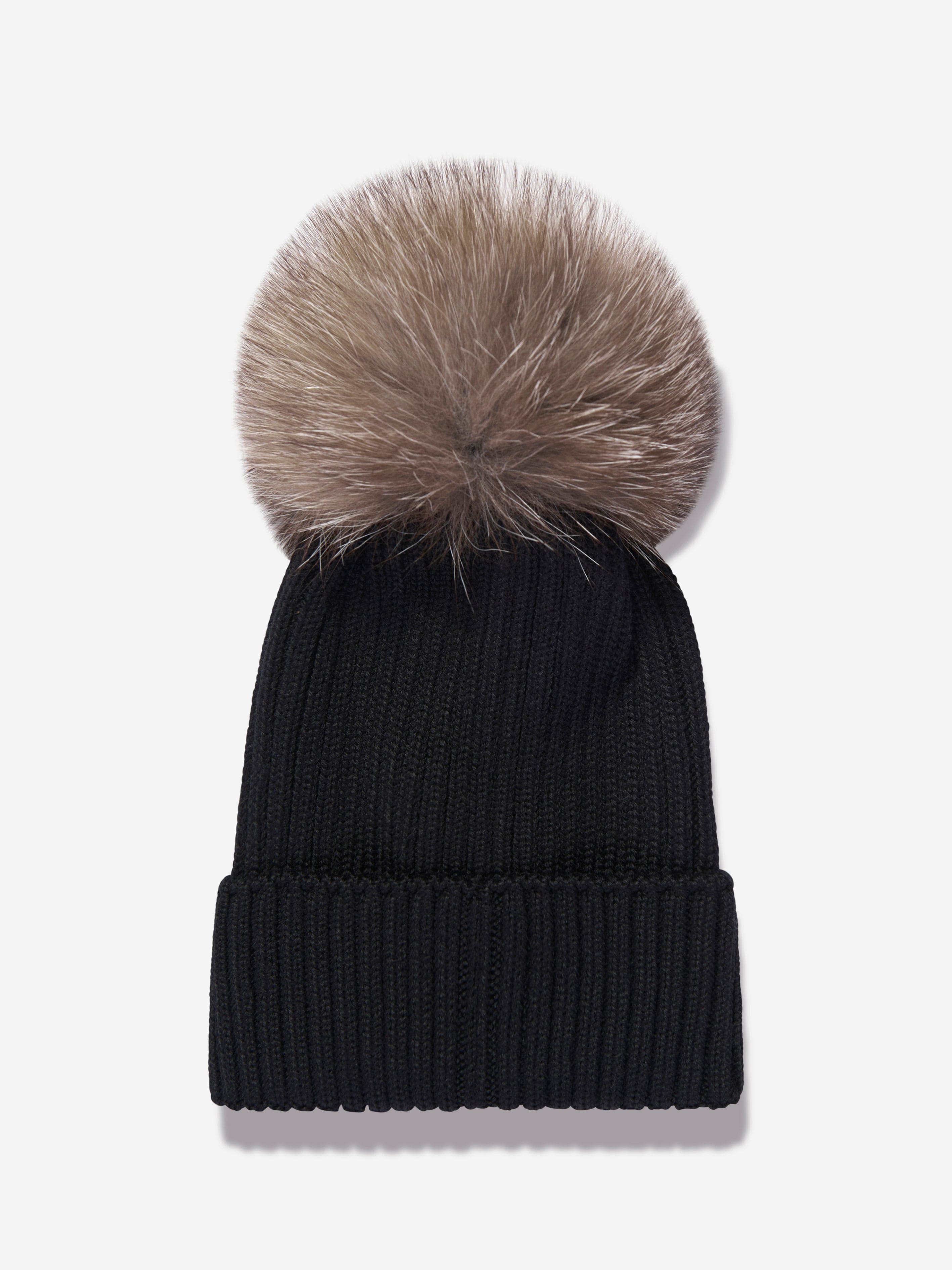 Moncler Beanie Pom Pom Hat shops For Women Black