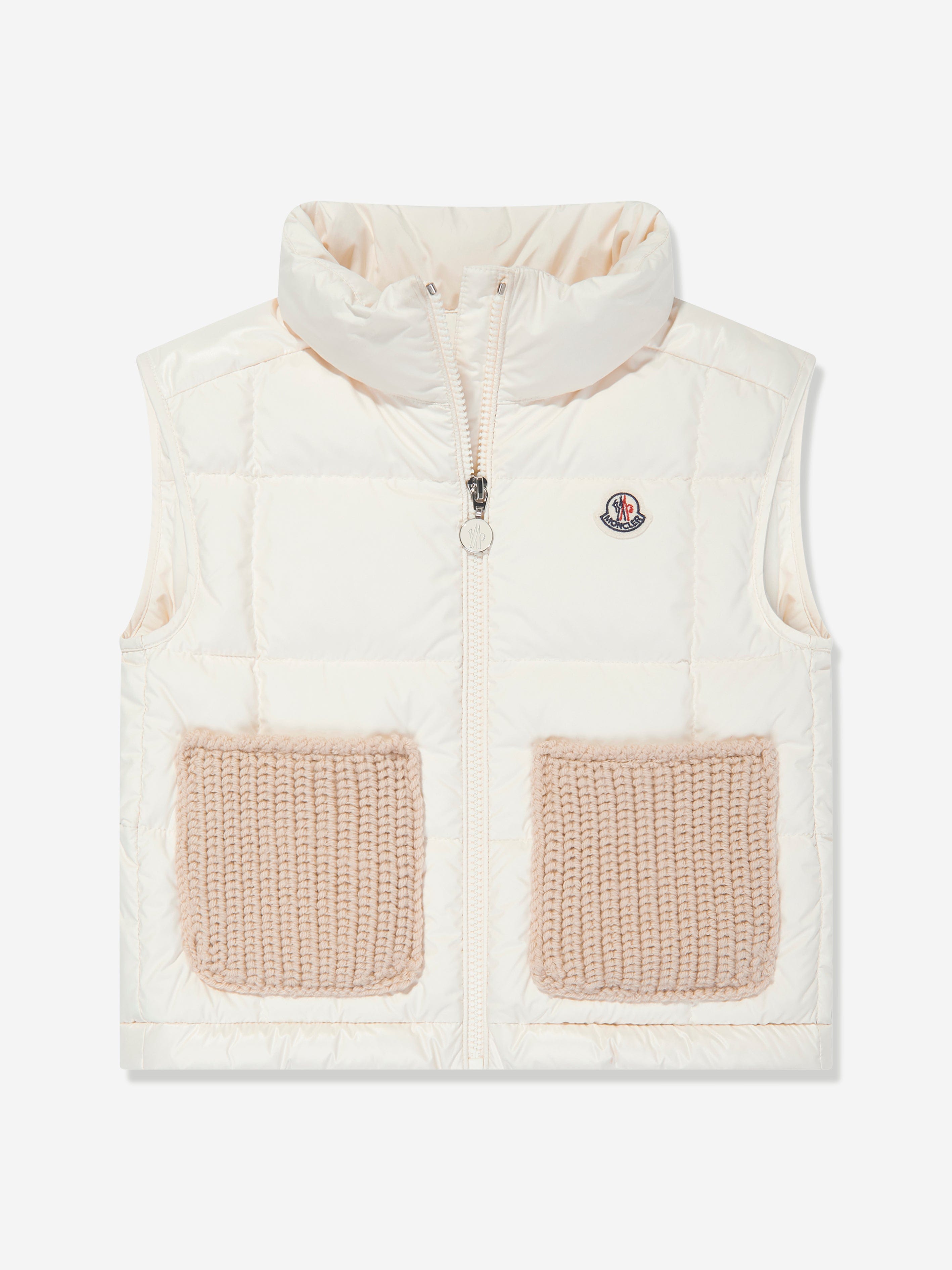 Moncler Enfant Girls Down Padded Rhoda Gilet in Ivory