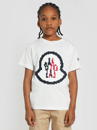 Moncler Enfant Boys Logo T-Shirt in White