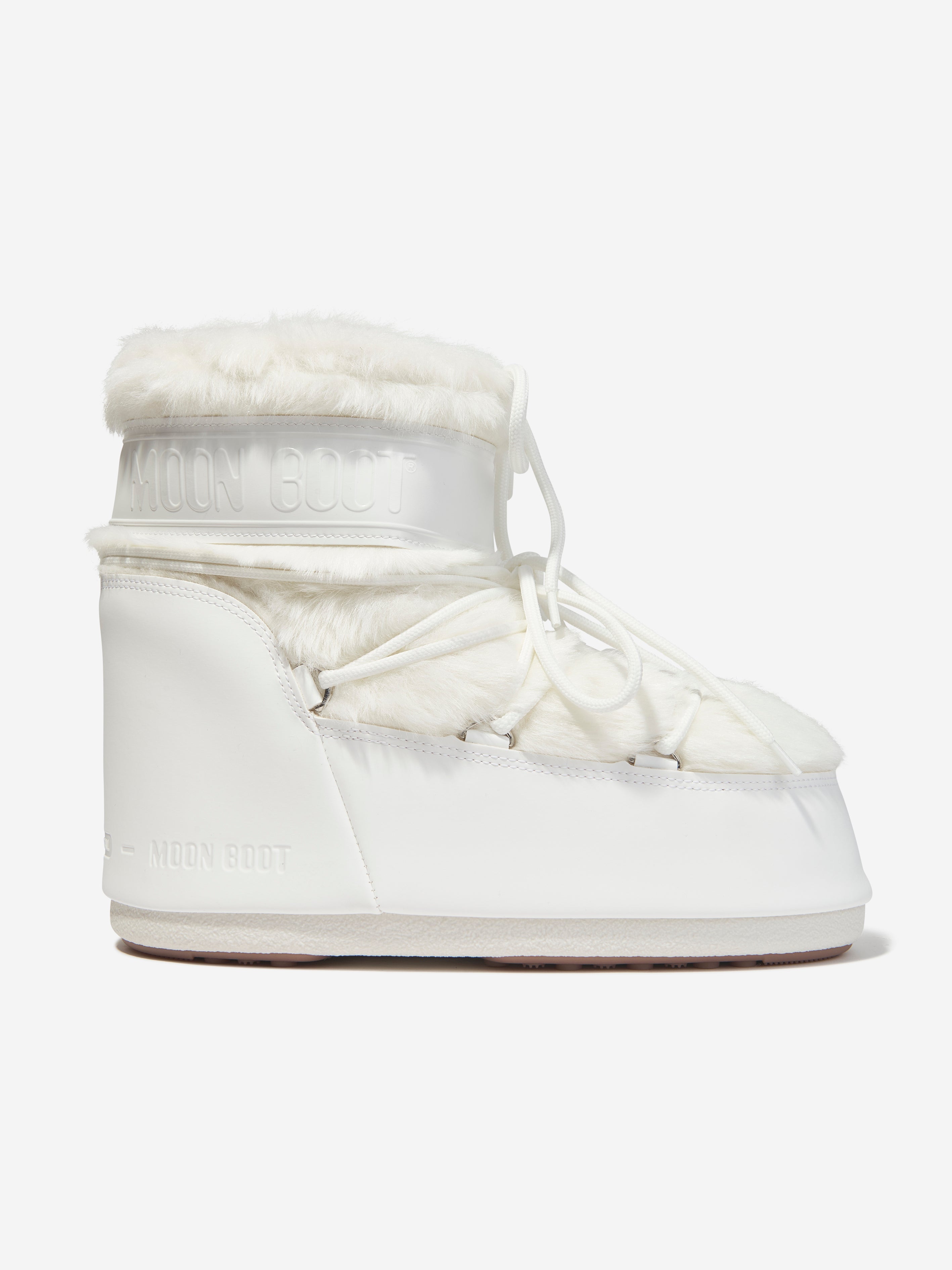 Moon Boot Icon Low faux-shearling boots - Neutrals
