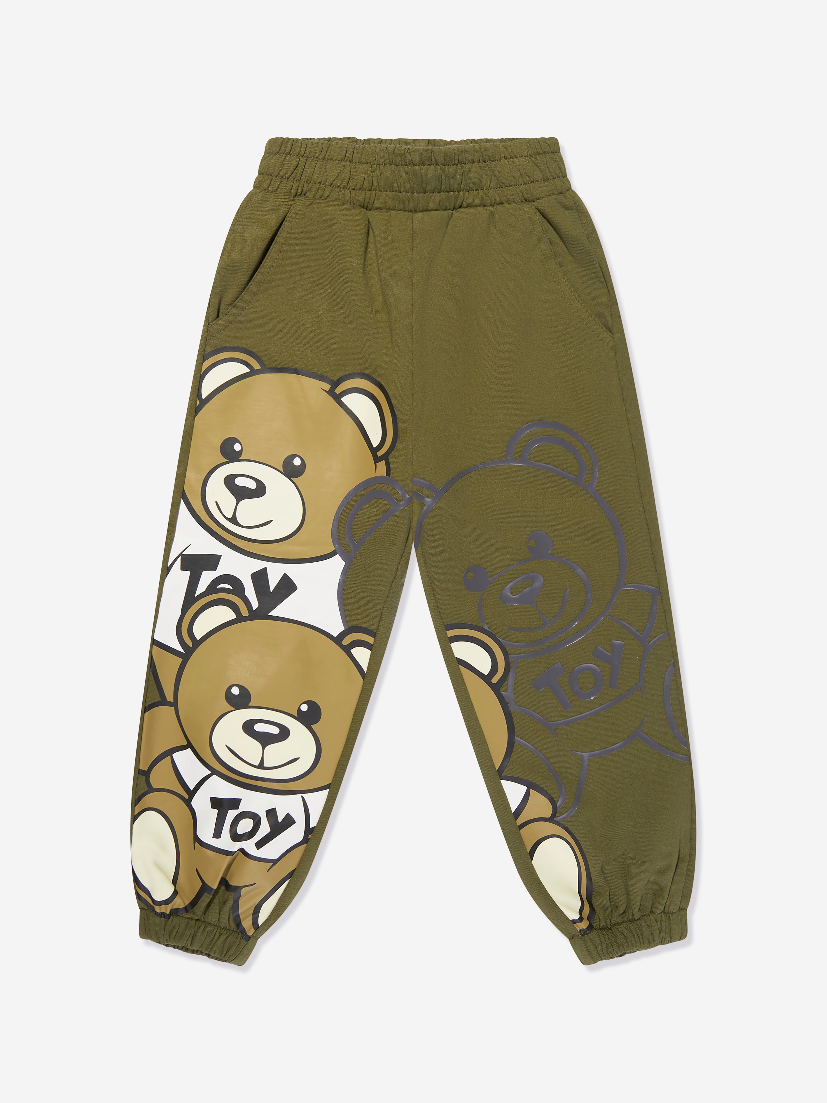 Moschino Kids Teddy Bear shorts romper - Red