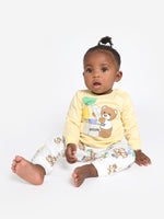 Baby T-Shirt And Leggings Set in Yellow