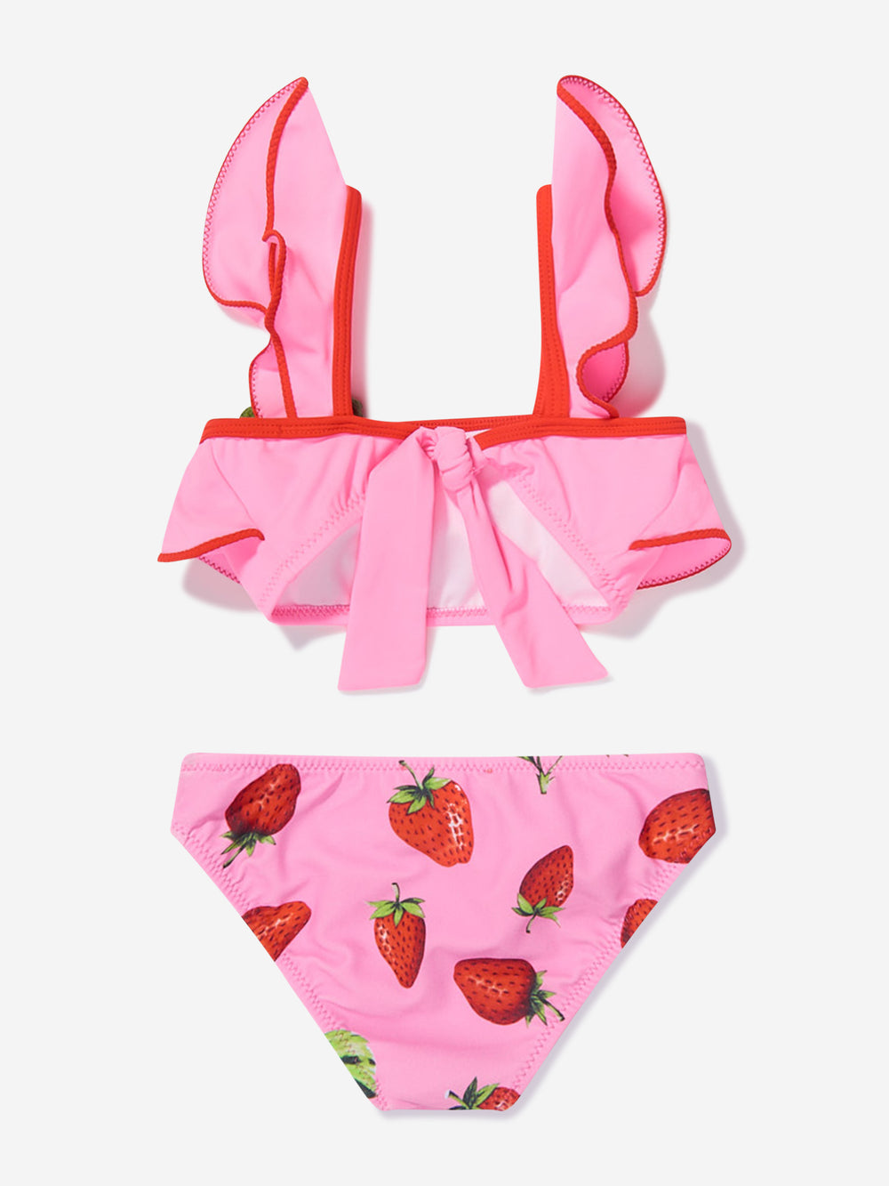 Girls Strawberry Ruffle Arina Bikini in Pink | Childsplay Clothing