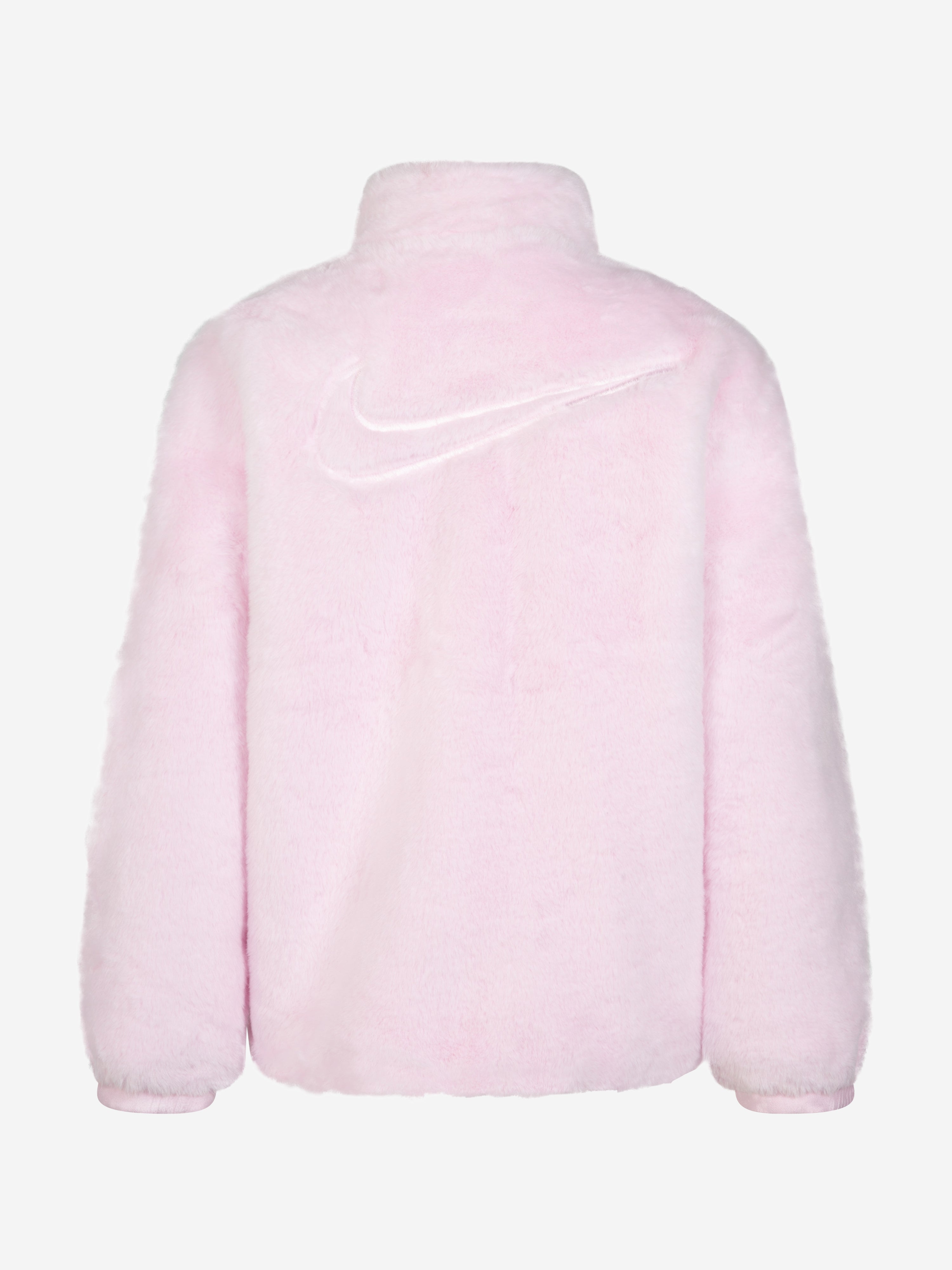 Nike Girls Faux Fur Jacket in Pink Childsplay Clothing