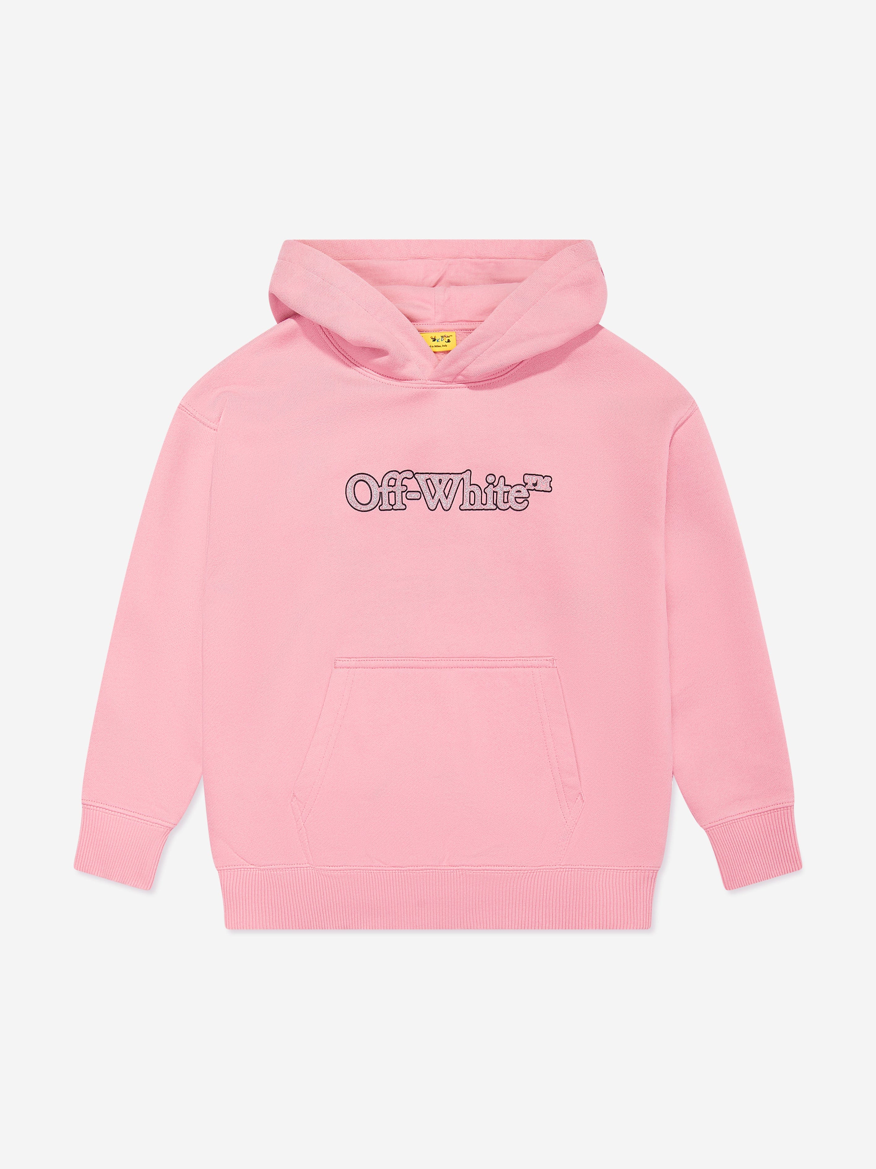 Off-White Girls Big Bookish Hoodie in Pink